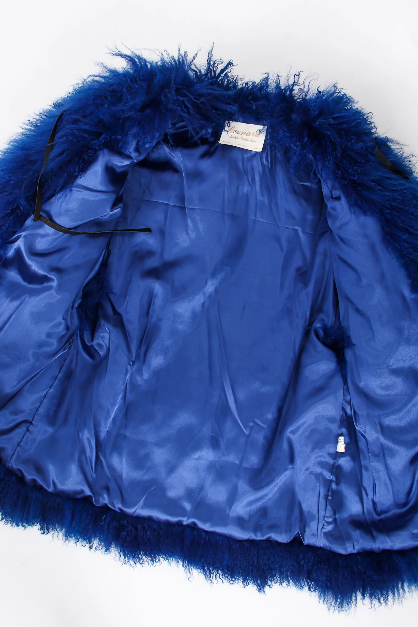 Cobalt Mongolian Fur Swing Coat - Image 14