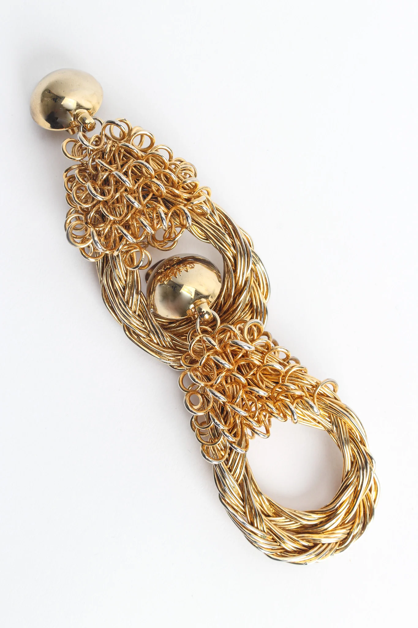 Coil Wire Braid Intertwined Earrings - Image 5