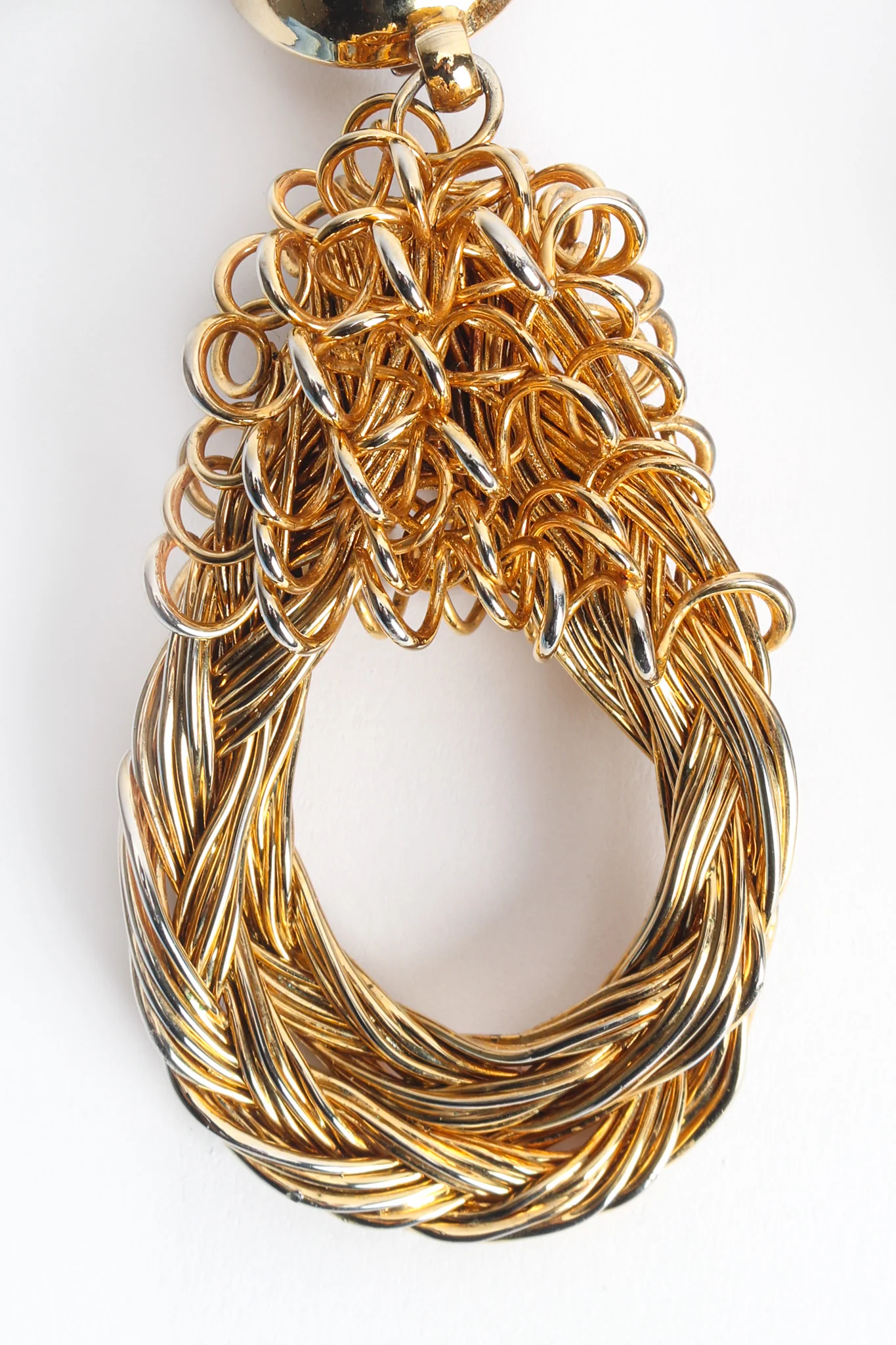 Coil Wire Braid Intertwined Earrings - Image 7