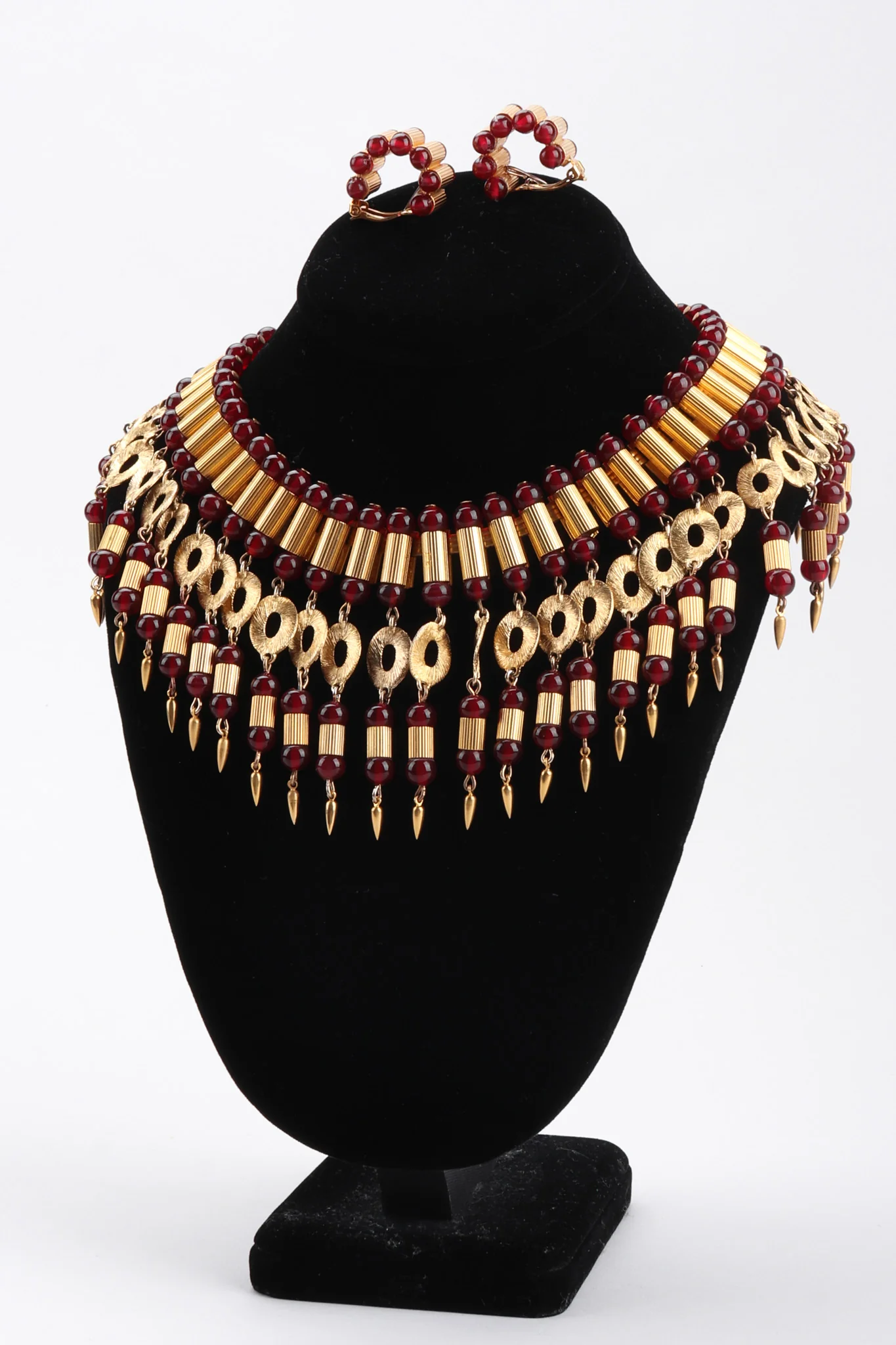 Bead Collar Necklace and Earring Set - Image 11