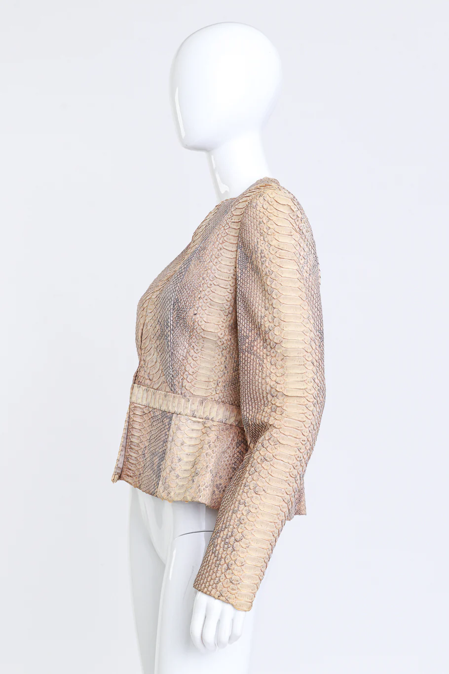 Collarless Python Jacket - Image 2