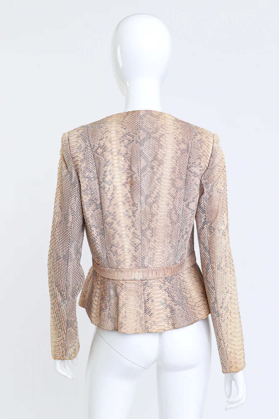 Collarless Python Jacket - Image 3