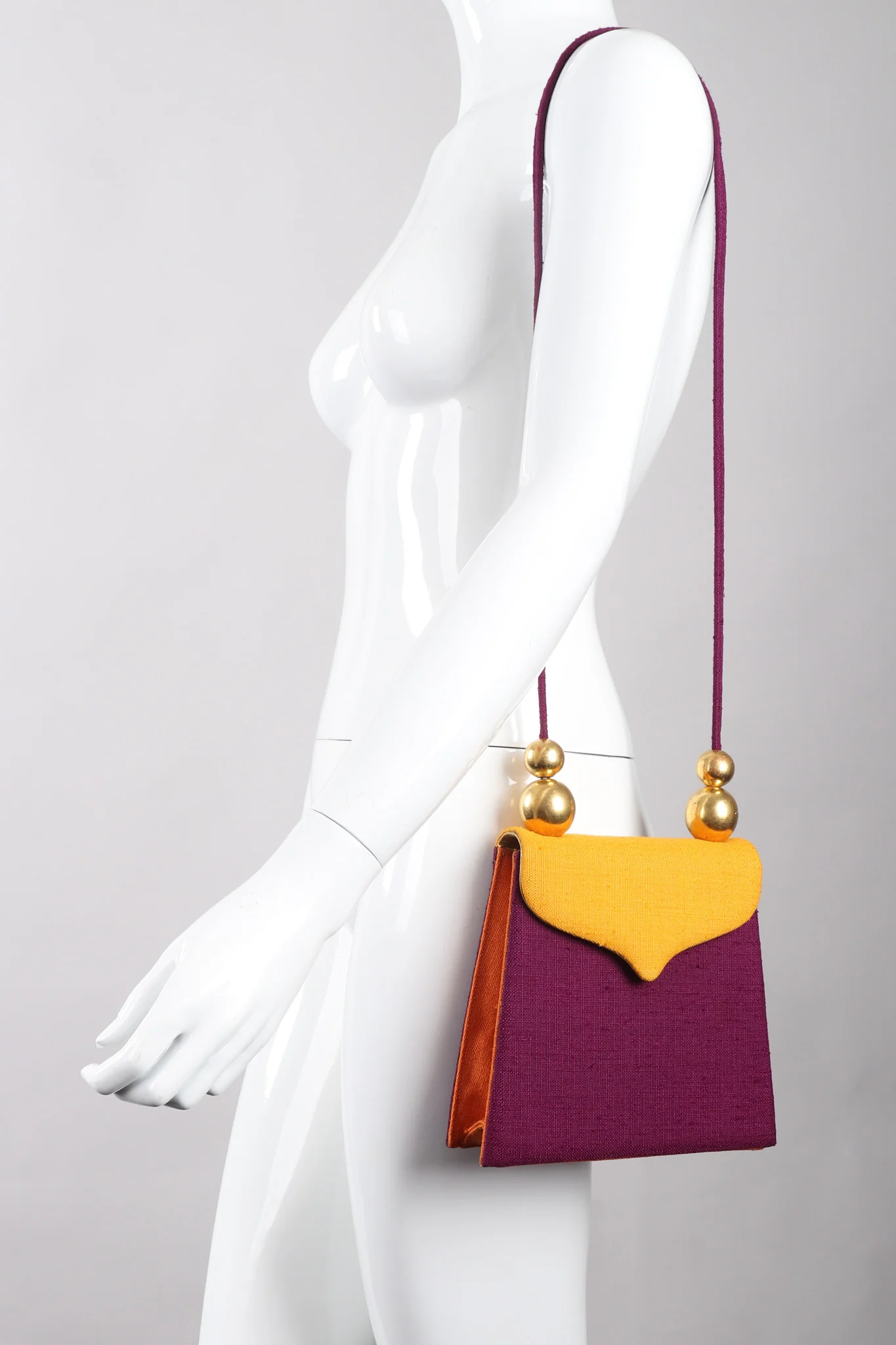 Color Block Fabric Bag - Image 11