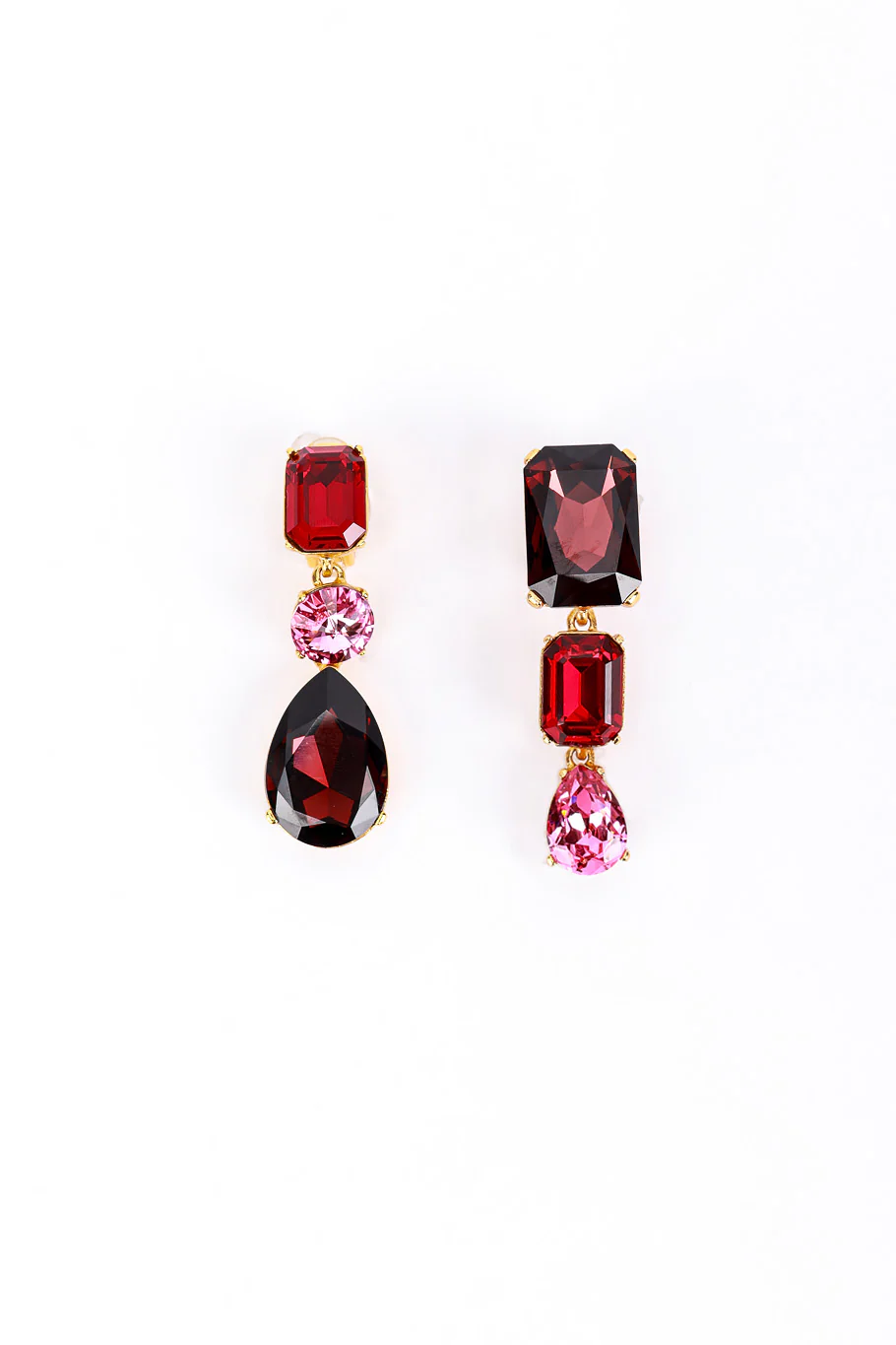 Colorblock Gem Drop Earrings