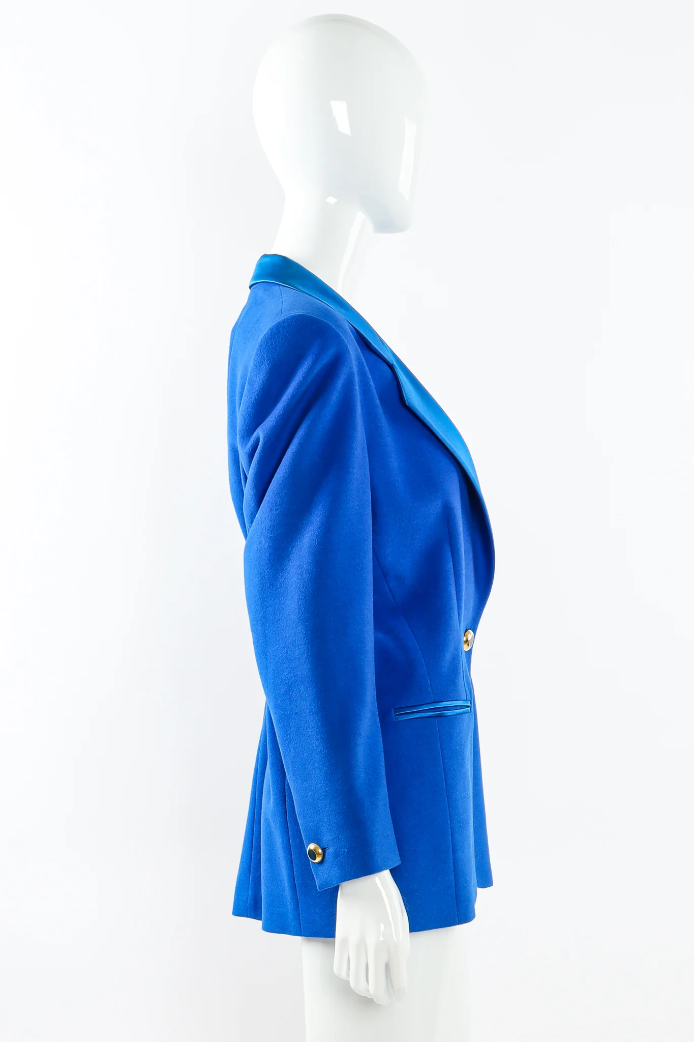Satin Contrast Blazer & Skirt Set - Image 5