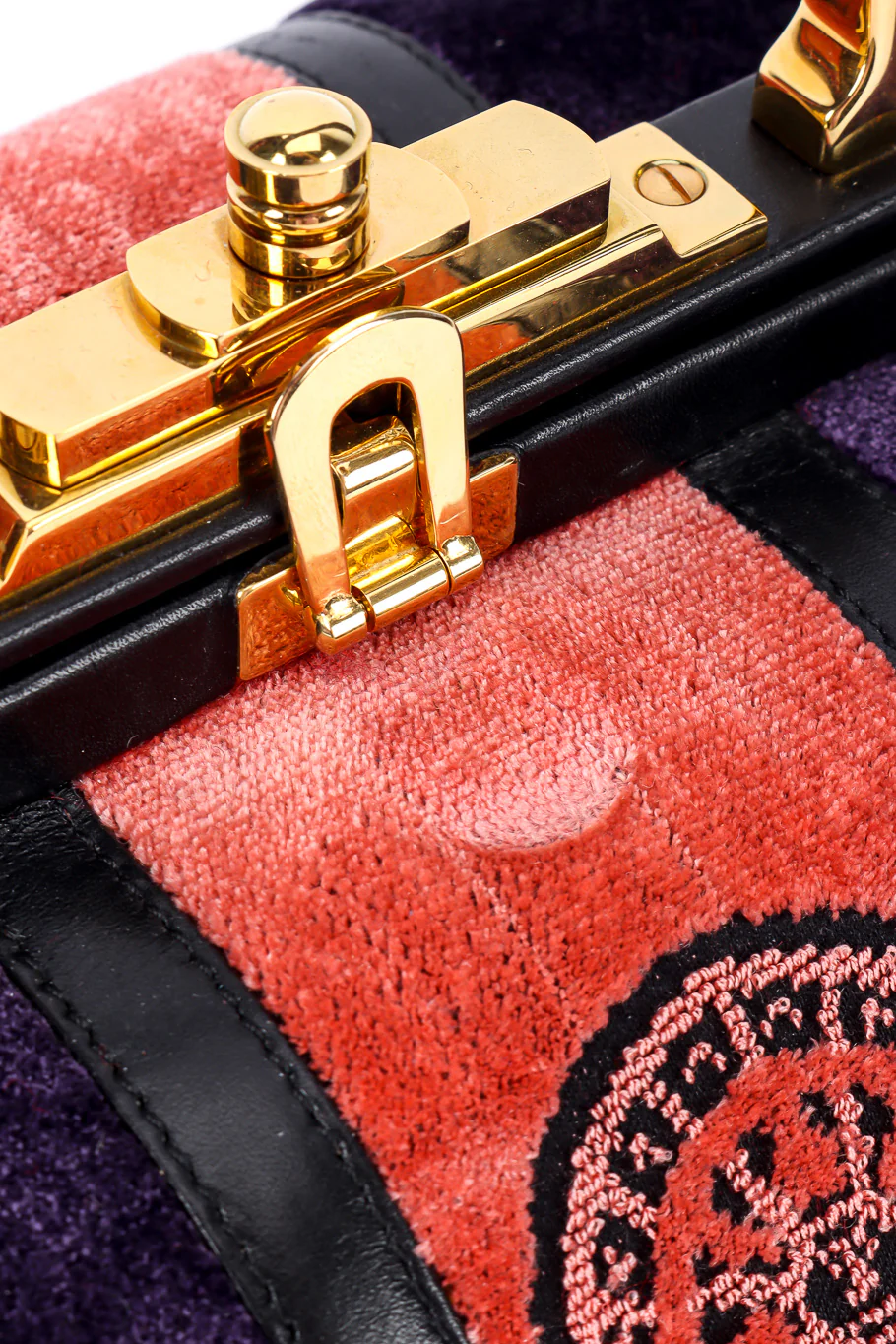 Colorblock Velvet Frame Bag - Image 6
