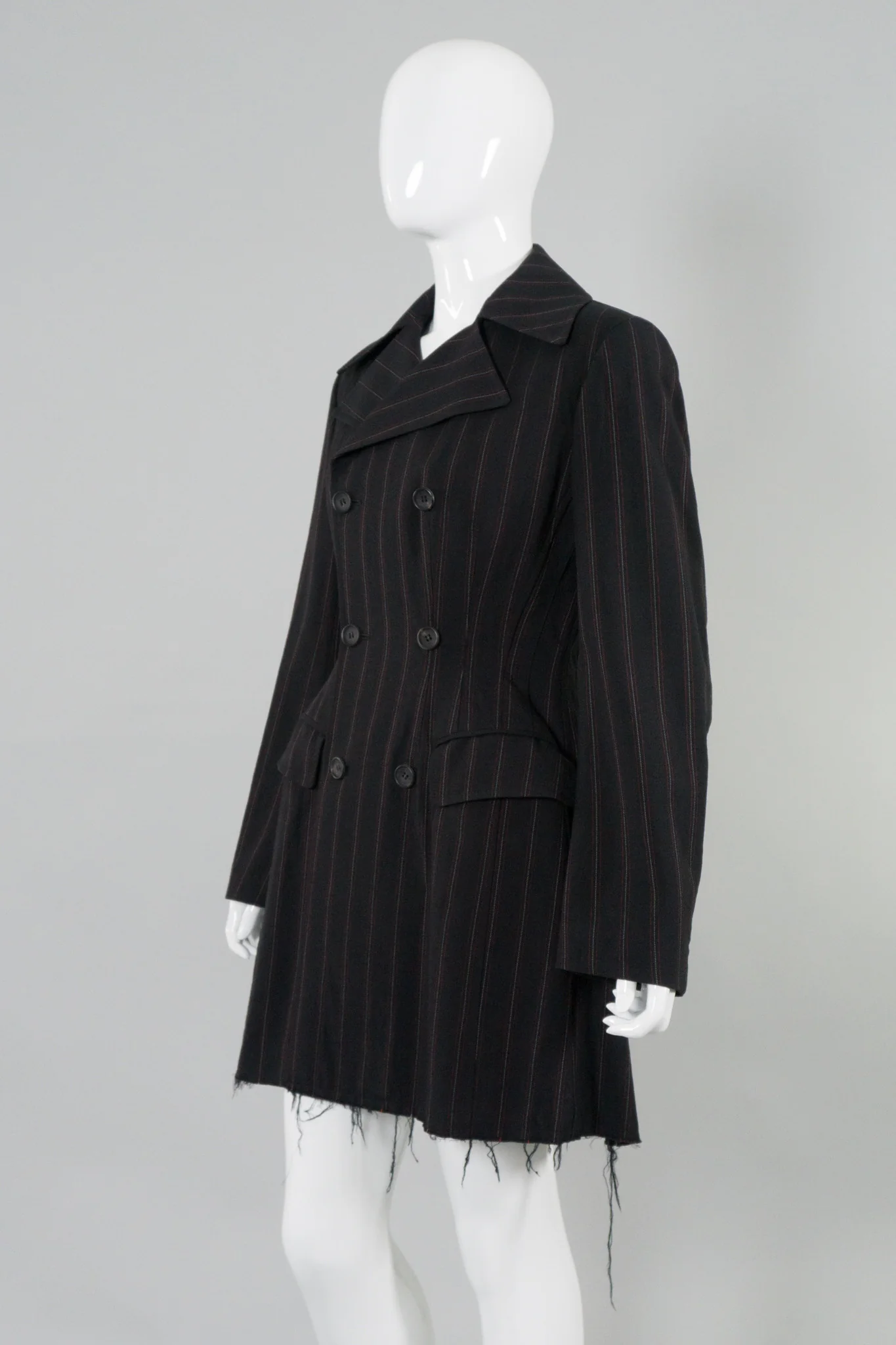 Comme des Garçons Pinstripe Back Vent Jacket - Image 3