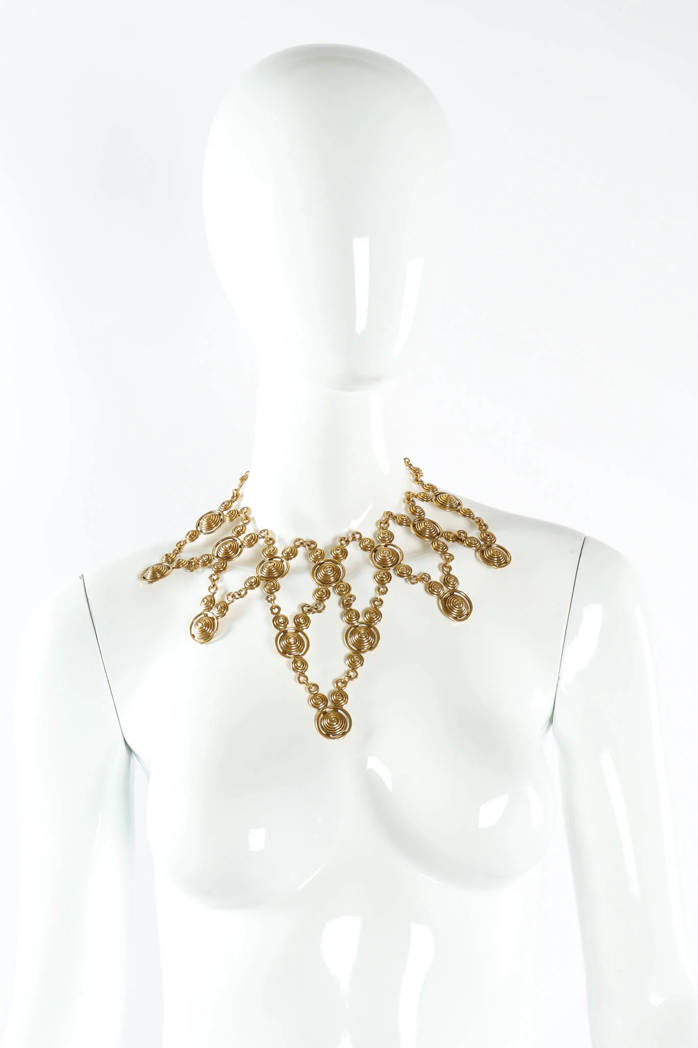 Concentric Spiral Bib Necklace - Image 2