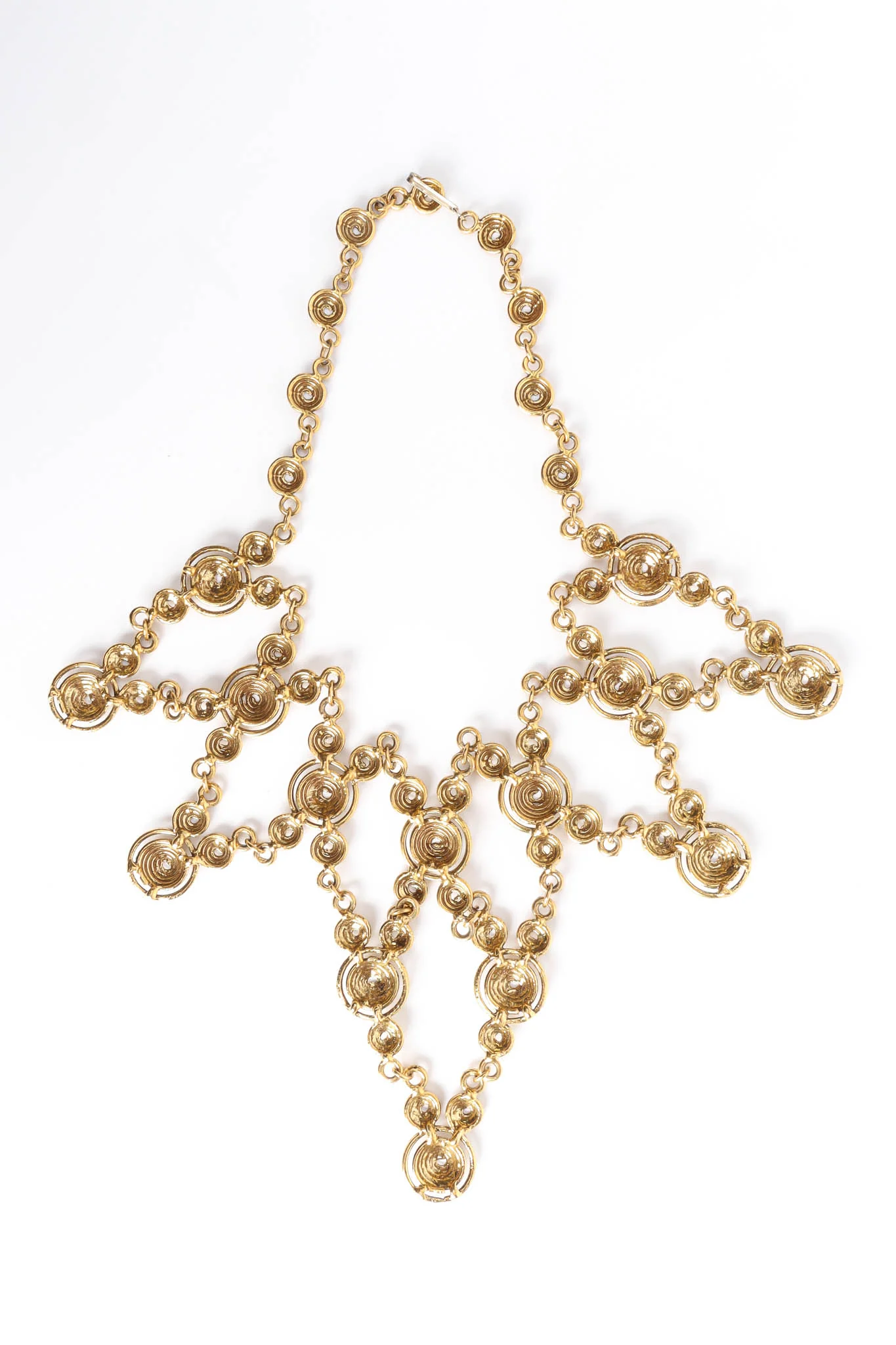 Concentric Spiral Bib Necklace - Image 3