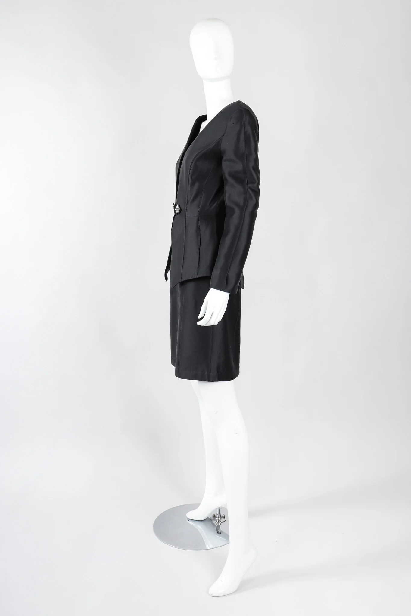 Contoured Peplum Jacket & Skirt Set - Image 6