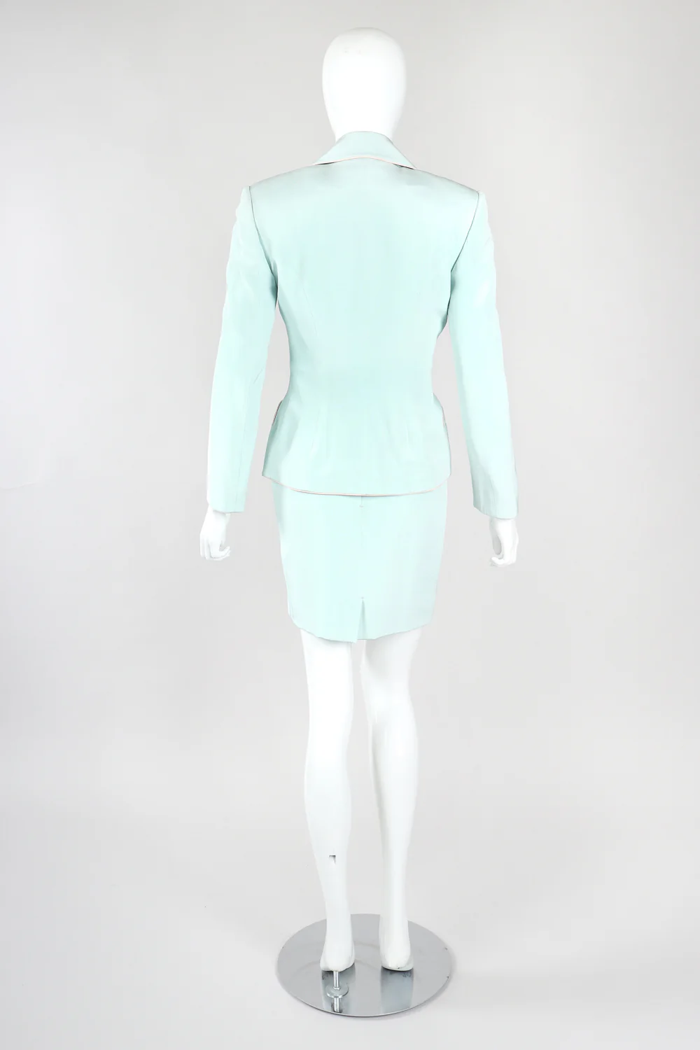 Silk Piped Pajama Jacket & Skirt Set - Image 5