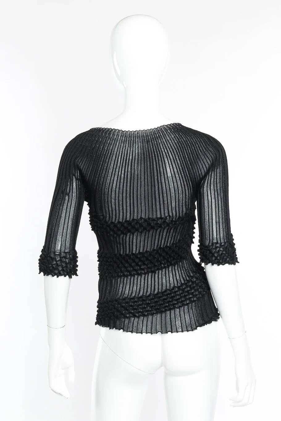 Contrast Pleat Knit Top - Image 2