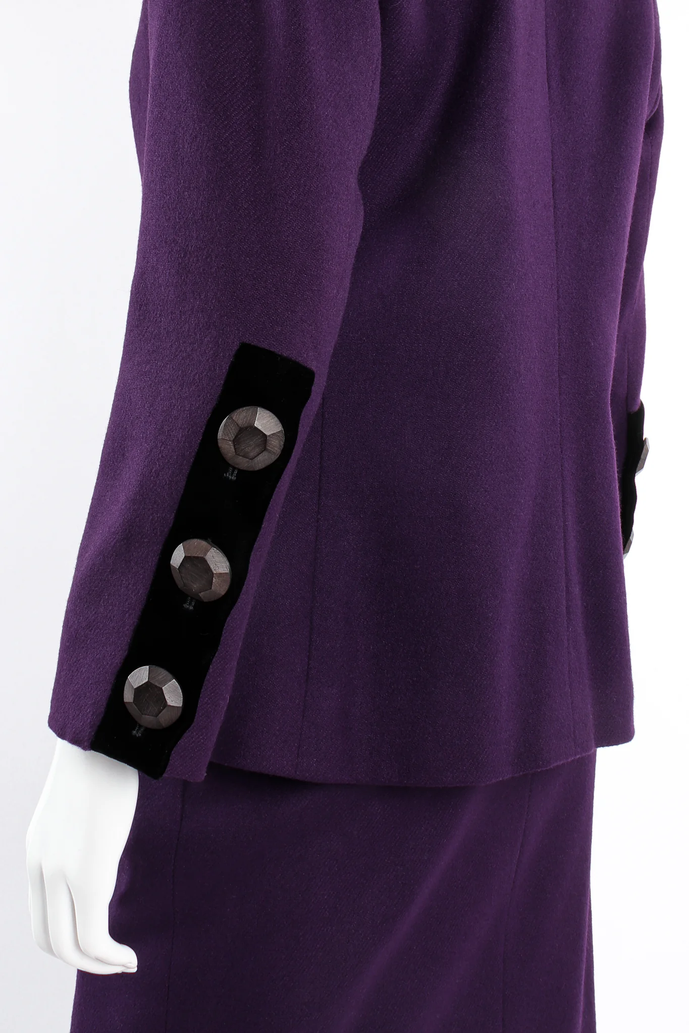 Contrast Toggle Jacket & Skirt Set - Image 3