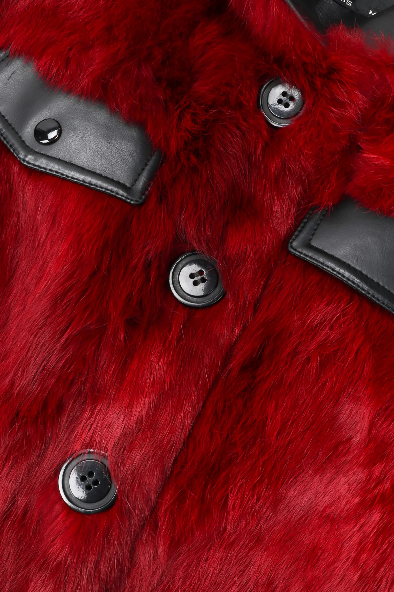 Contrast Trim Fur Coat - Image 12