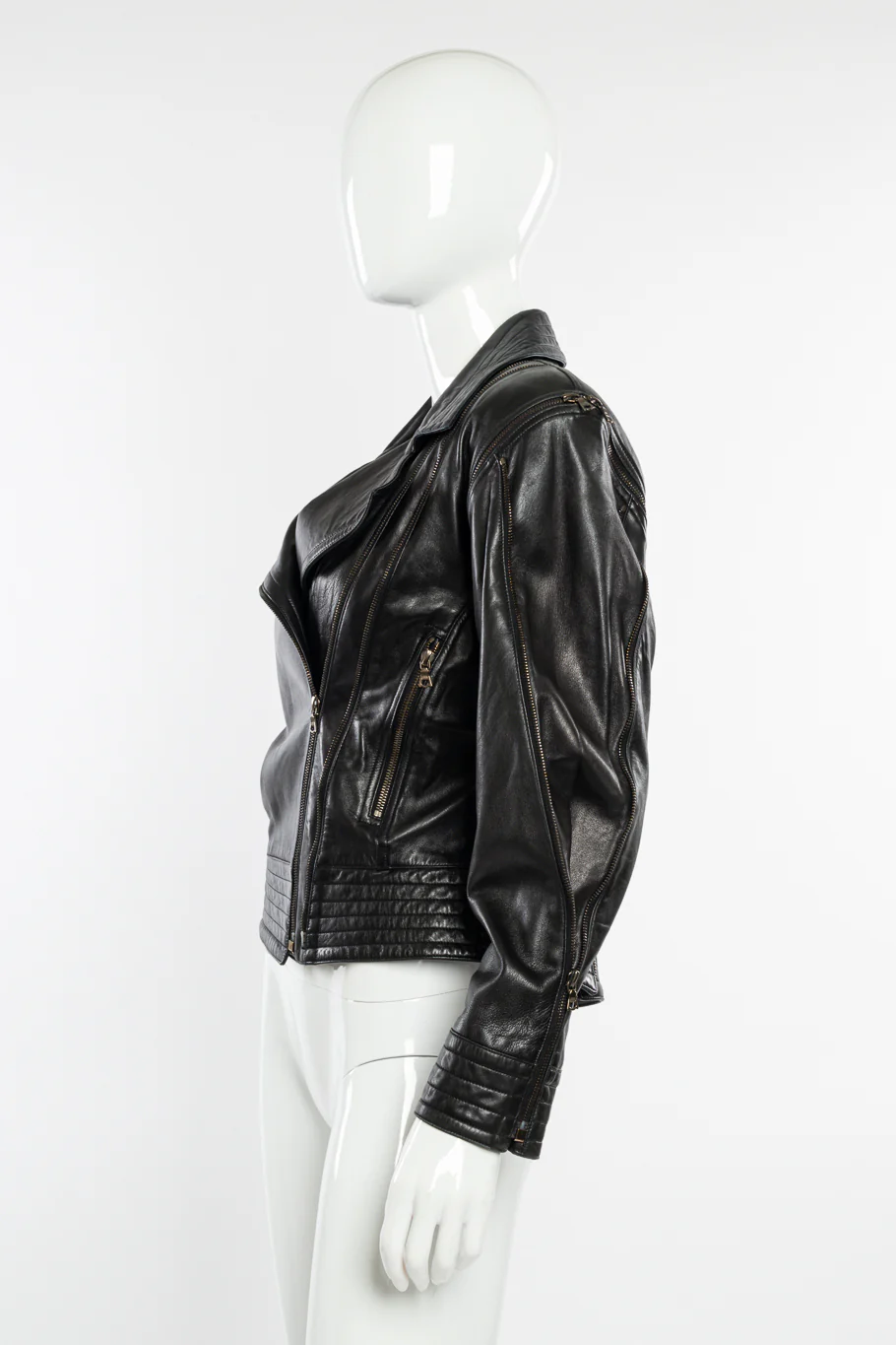 Convertible Leather Moto Jacket - Image 2