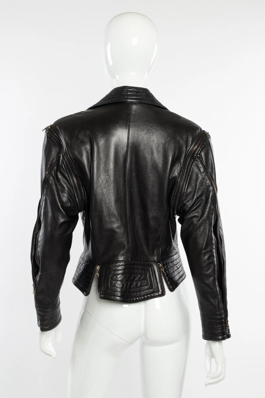 Convertible Leather Moto Jacket - Image 3