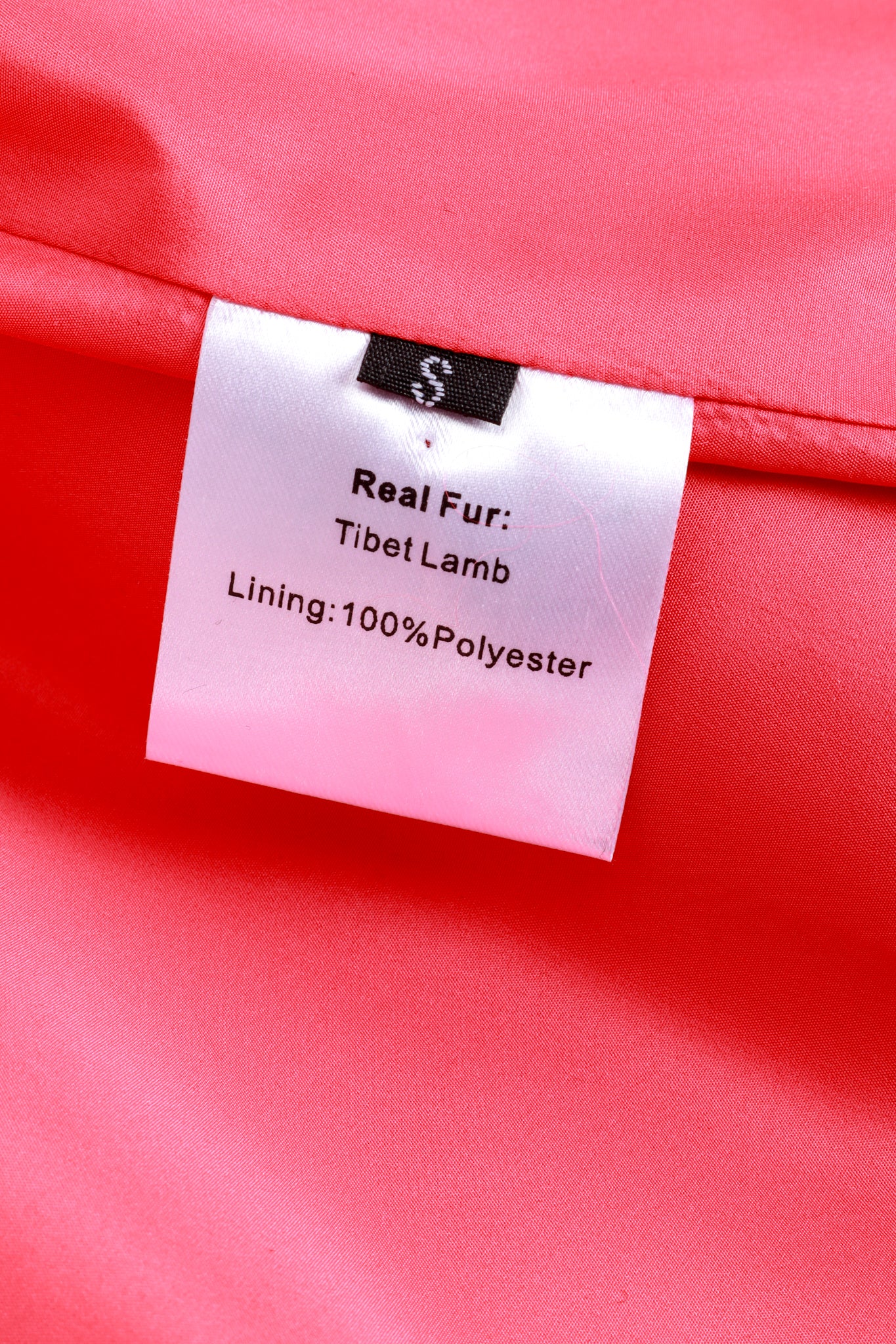 Coral Mongolian Fur Jacket - Image 7