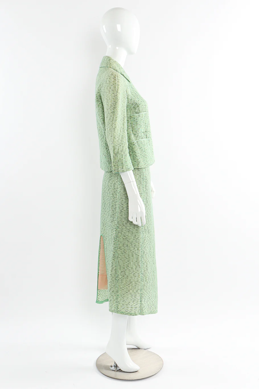 Corded Organza Jacket and Skirt Set - Image 2