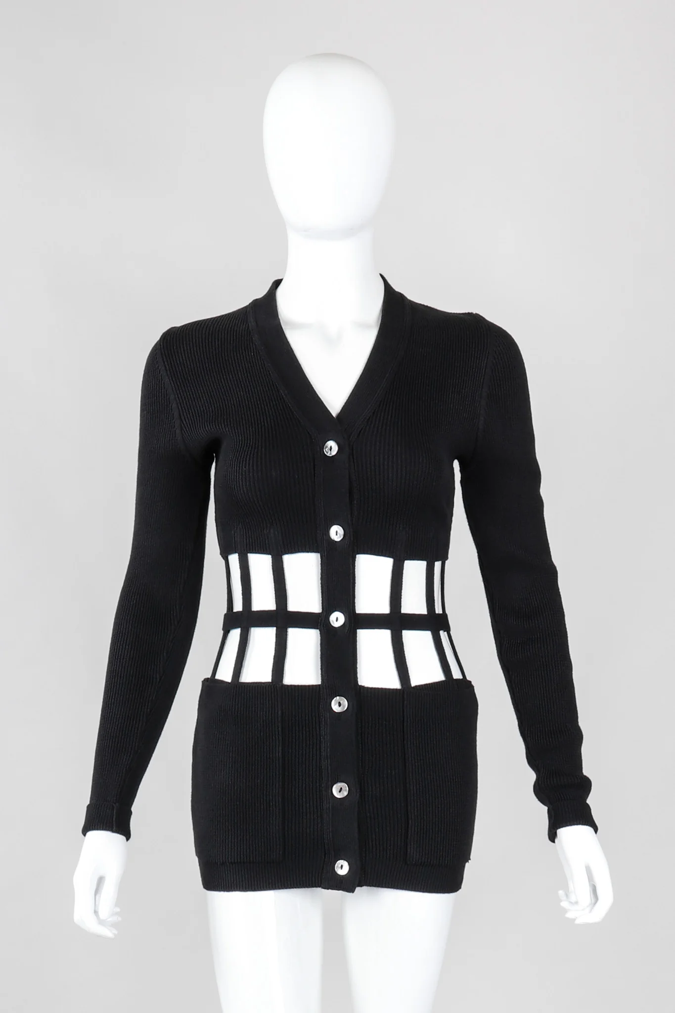 Corset Cage Cutout Cardigan - Image 2