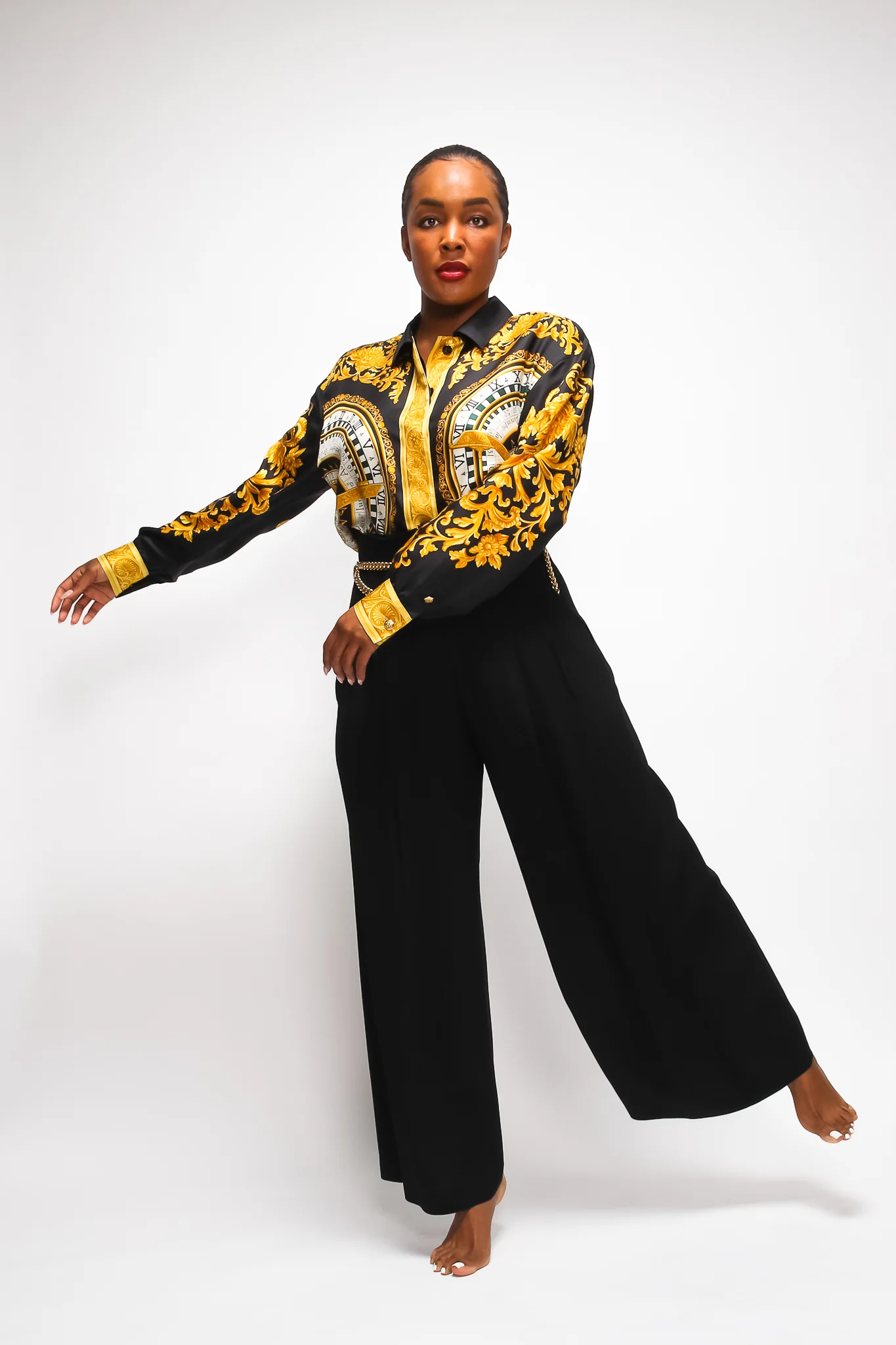 Corset Waist Wide Leg Pant - Image 5
