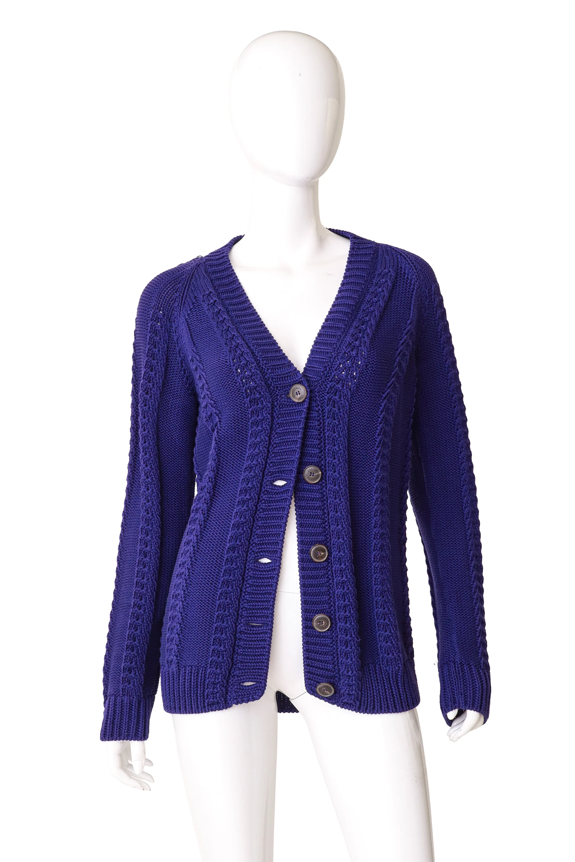 Cotton Cable Knit Cardigan - Image 2
