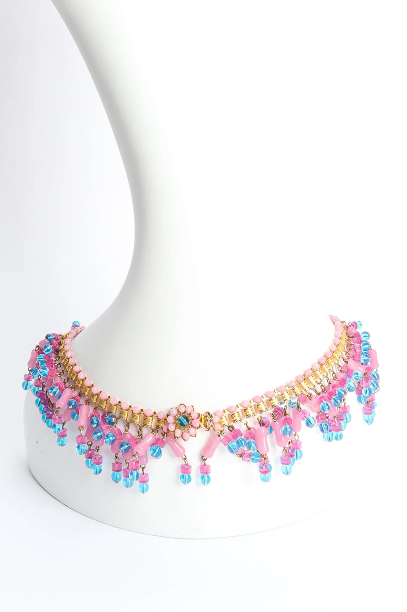 Cotton Candy Bead Bib Necklace - Image 3