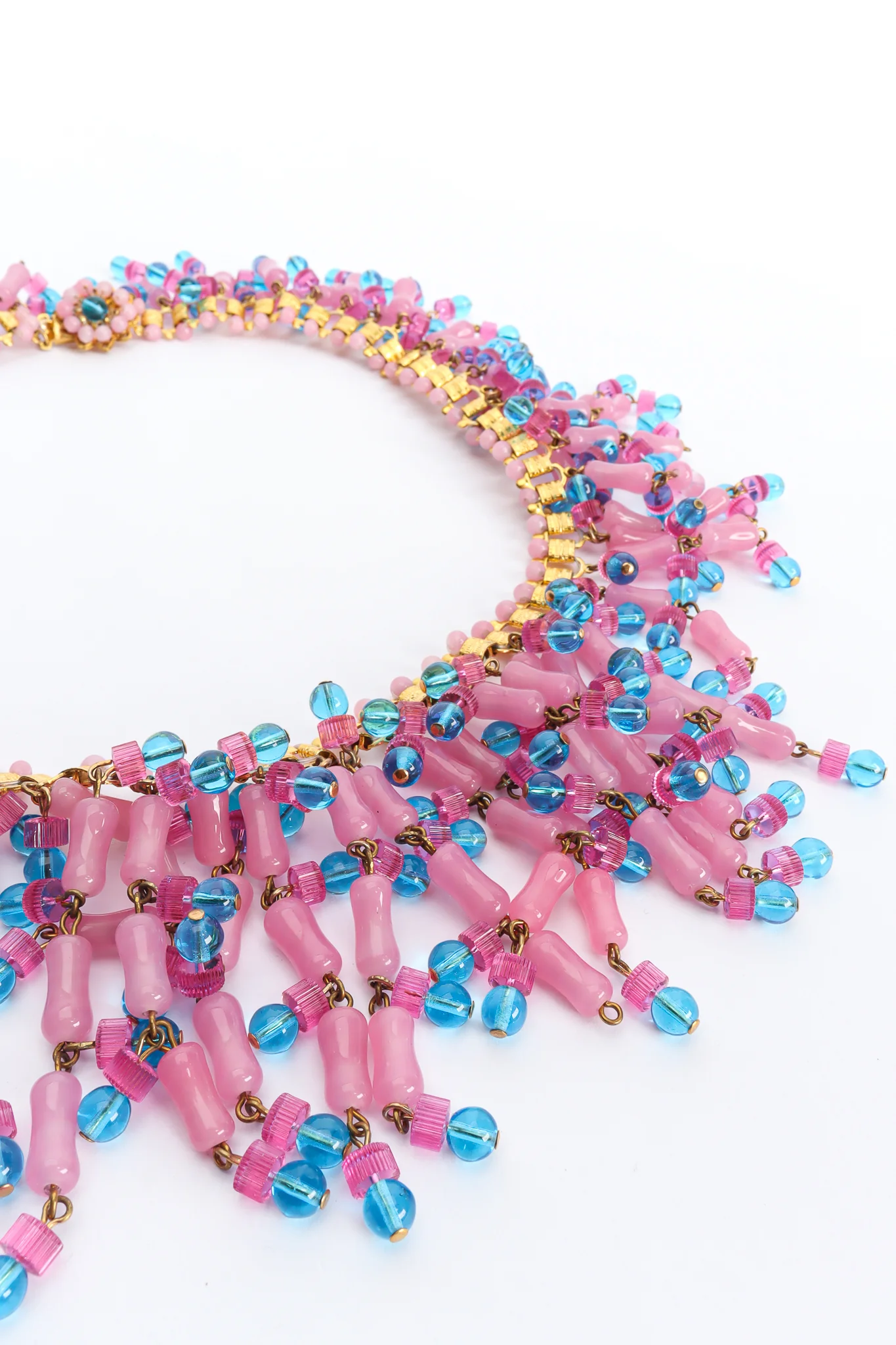 Cotton Candy Bead Bib Necklace - Image 4