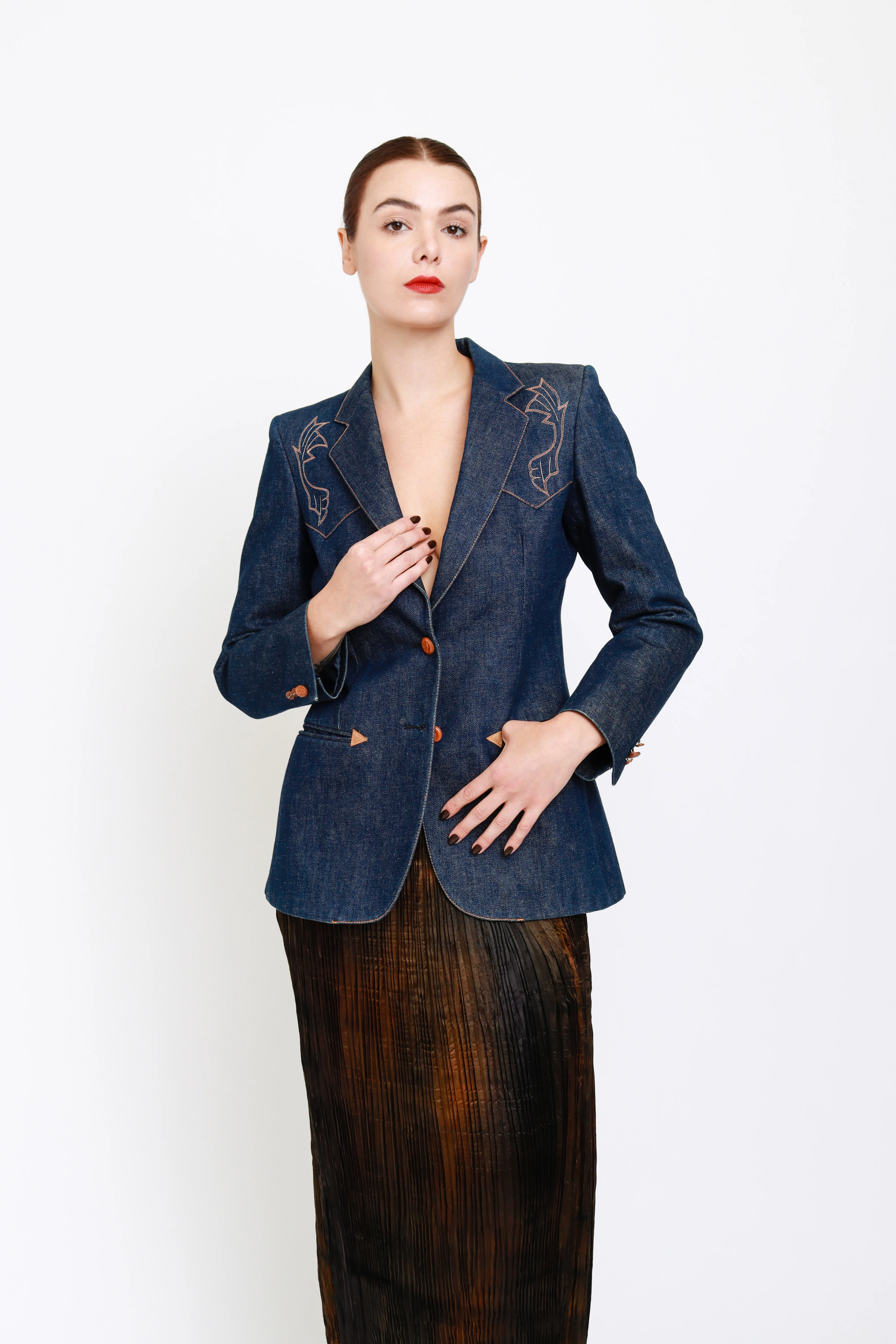 Cowboy Collection Denim Blazer - Image 2