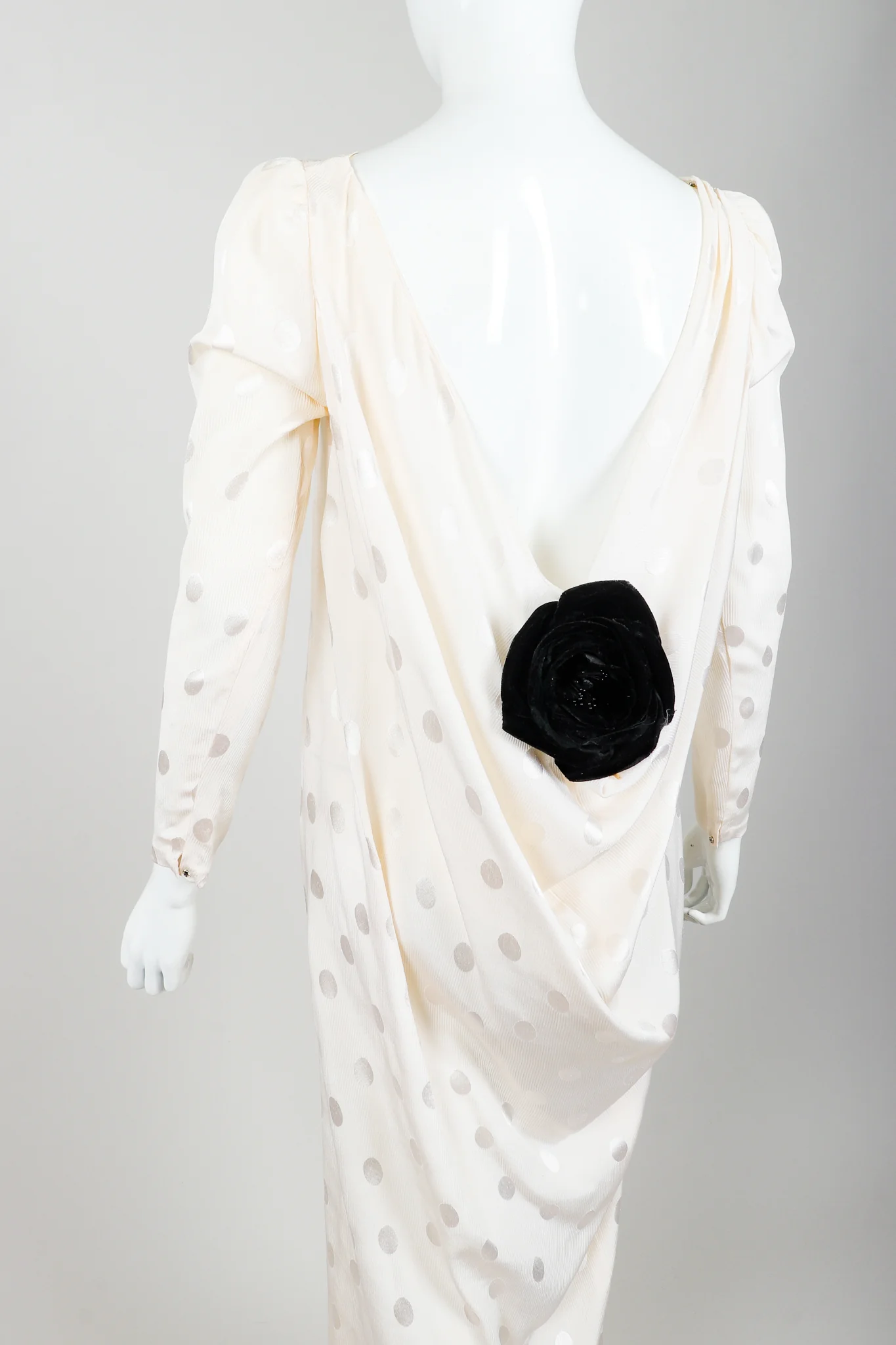 Cowl Back Rosette Dress