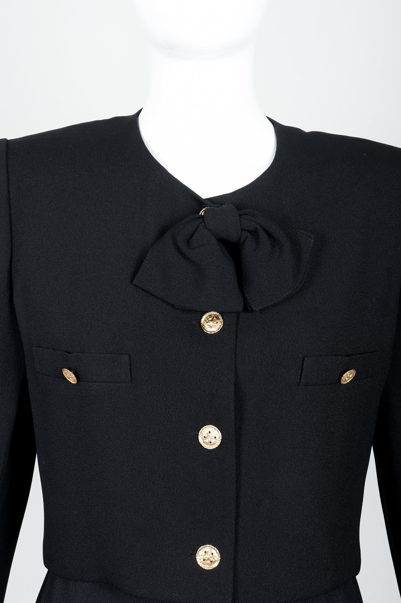 Crepe Boxy Button Jacket & Pant Suit - Image 4