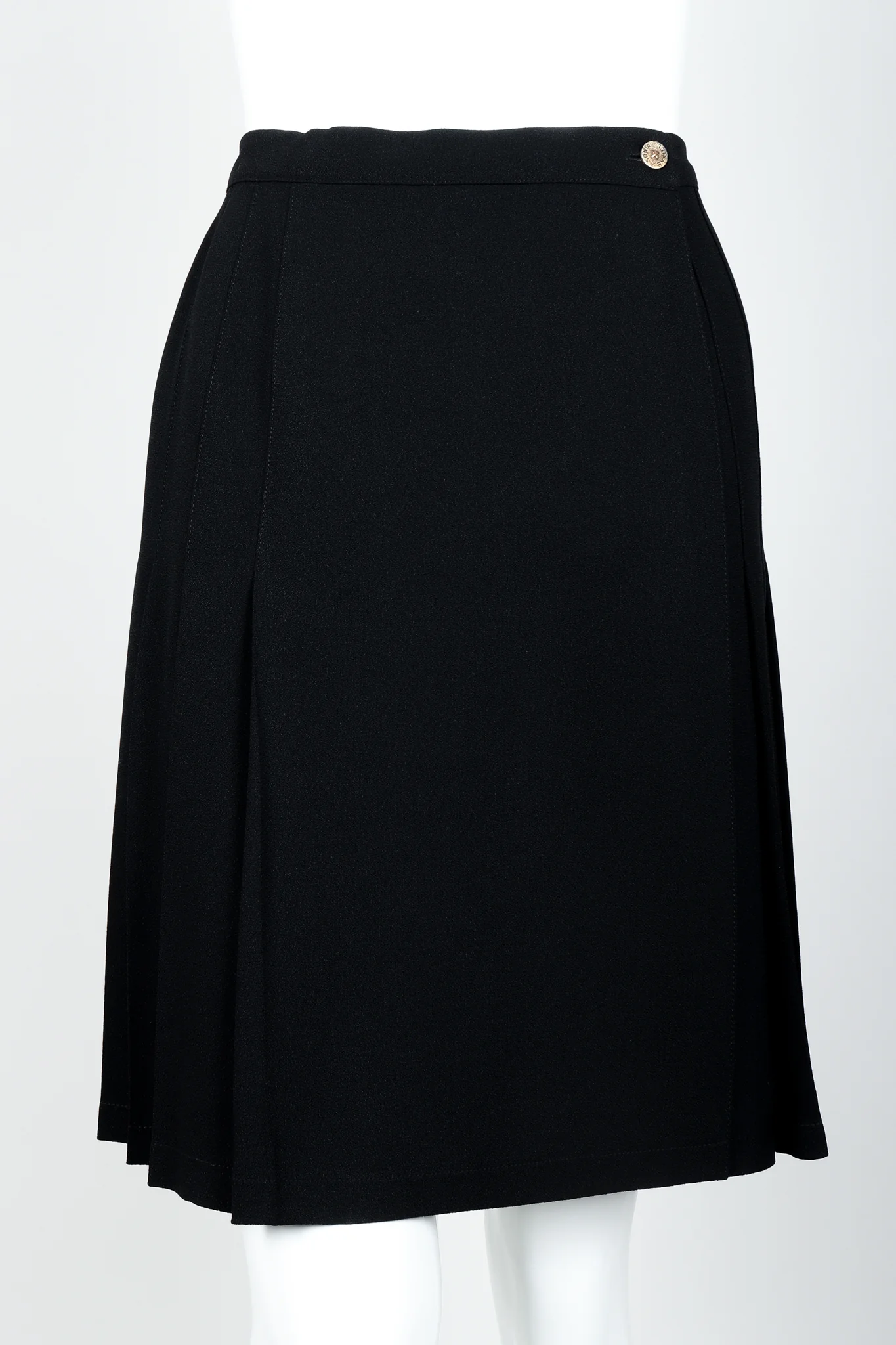 Crepe Pleated Wrap Skirt - Image 3