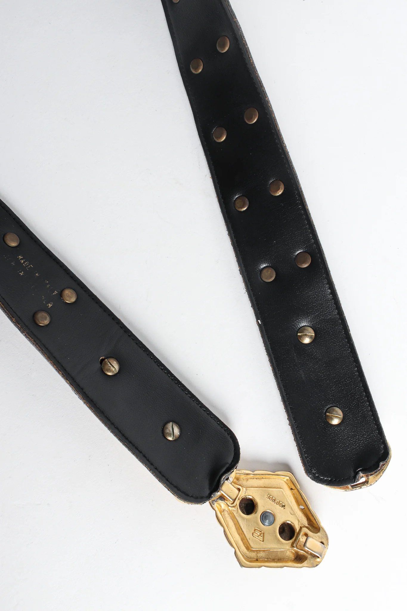 Crescent Stud Leather Belt - Image 5