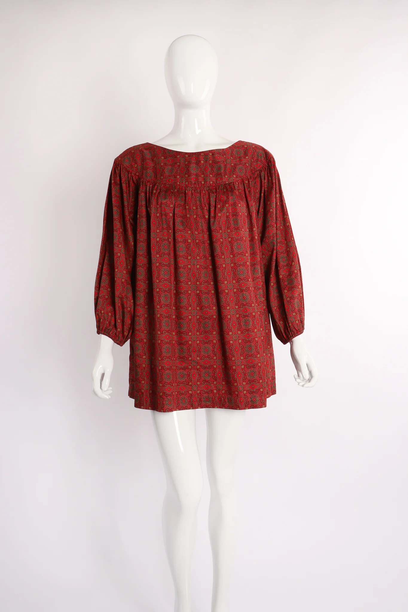 Crimson Tile Print Tunic - Image 2