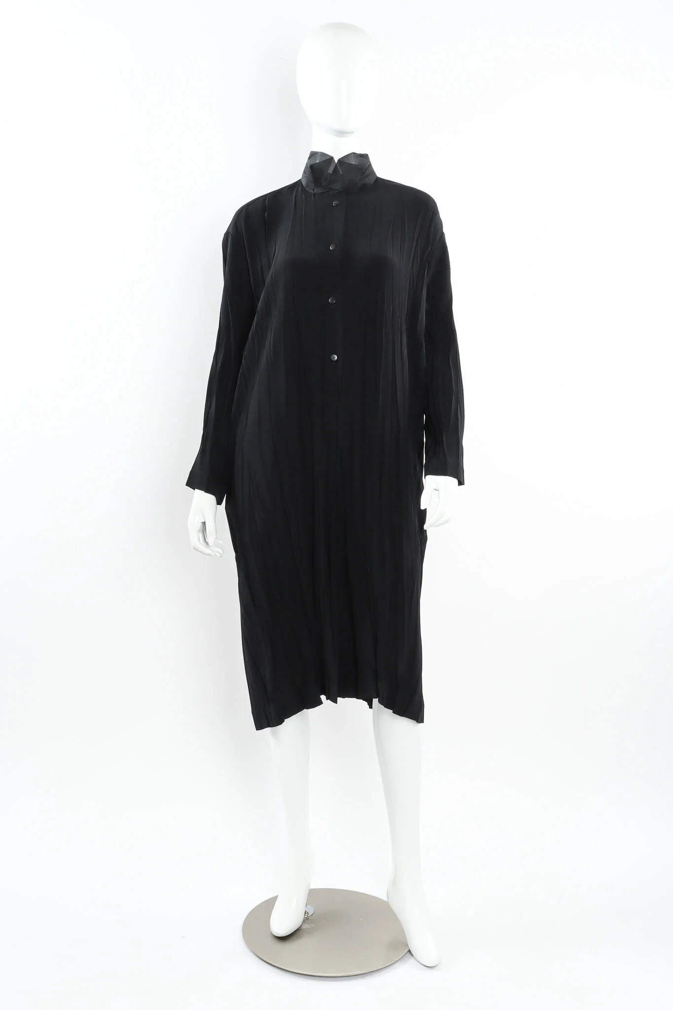 Crinkle Pleat Tunic Suit Dress
