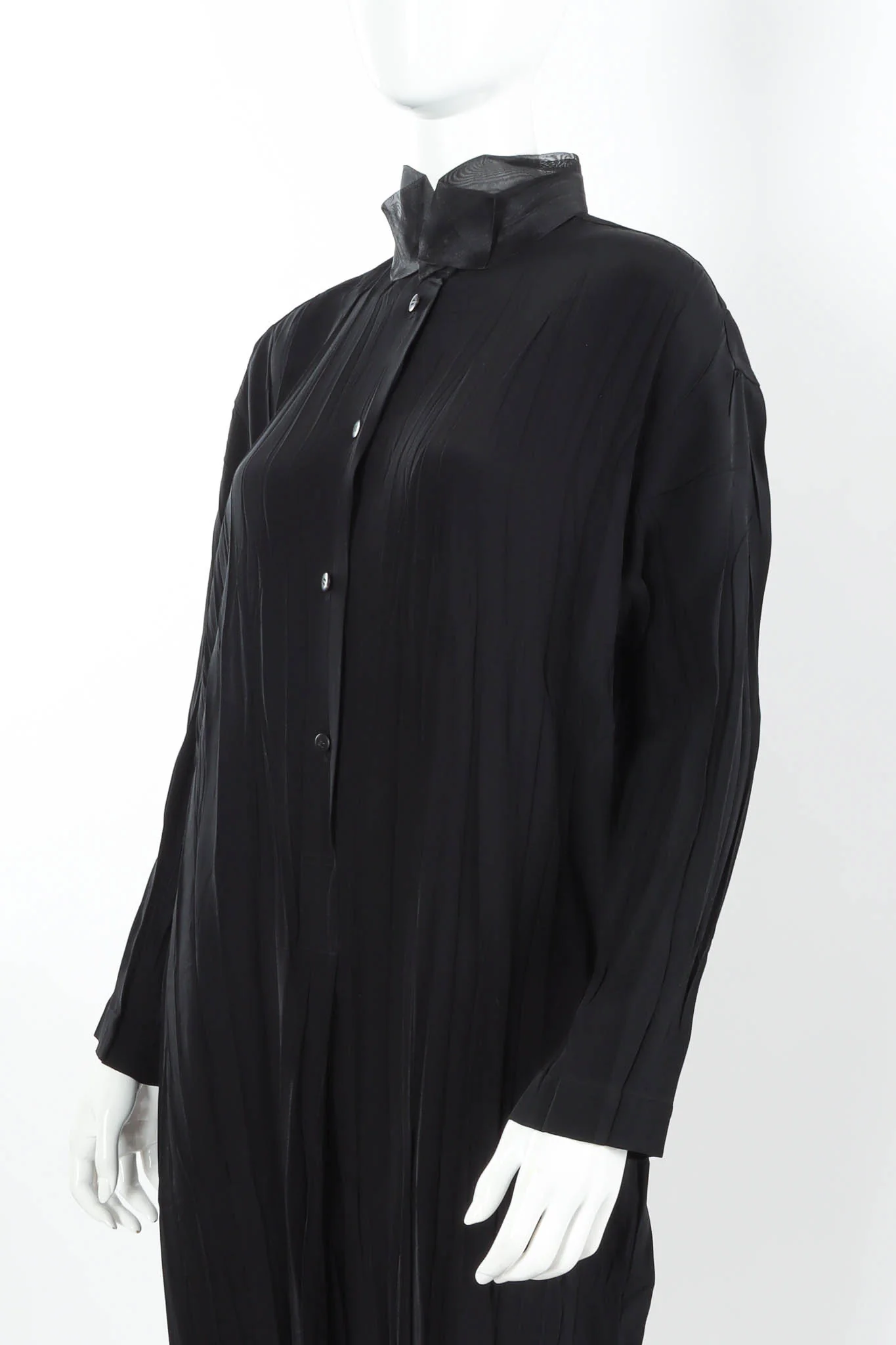 Crinkle Pleat Tunic Suit Dress - Image 3