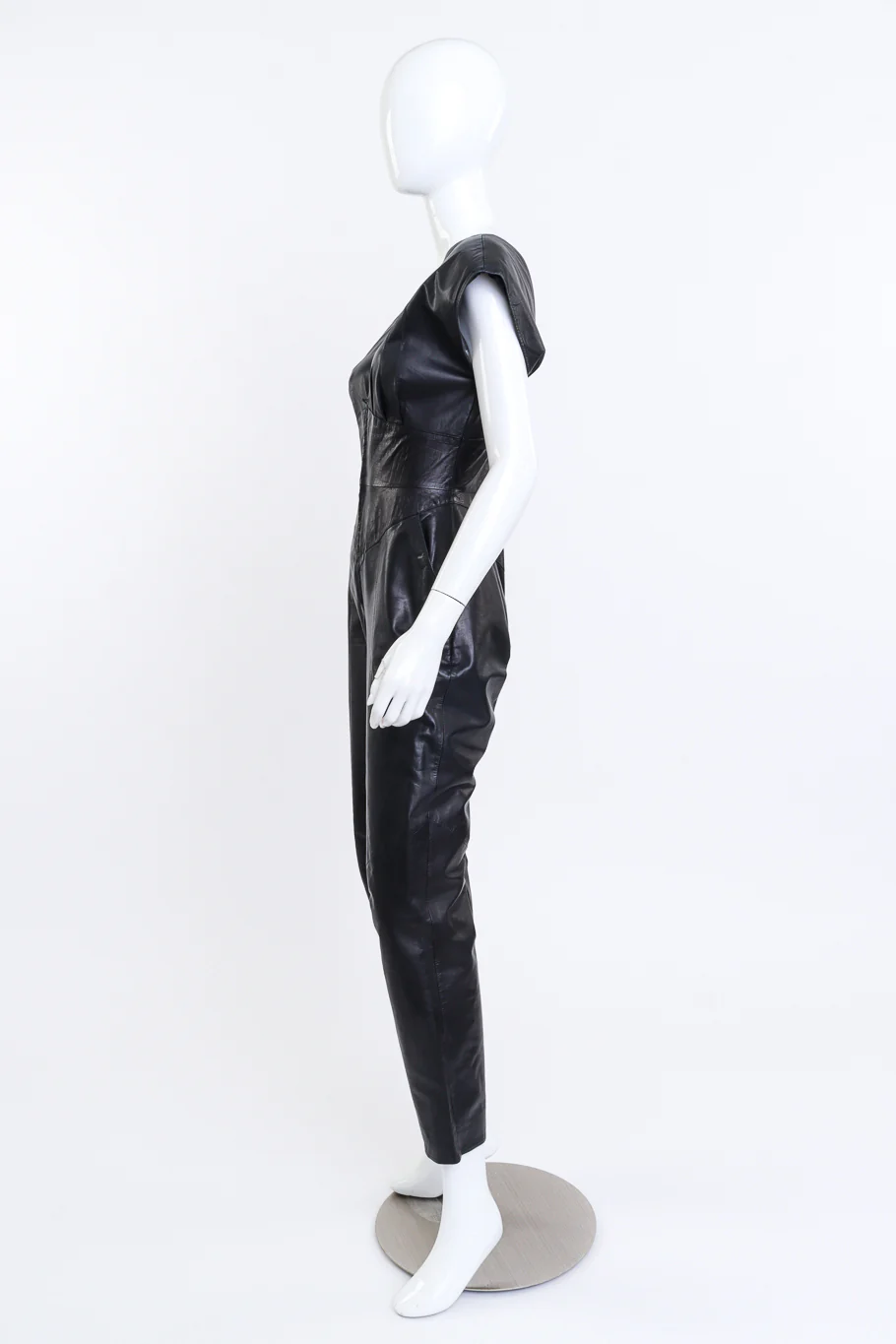 Croc Embossed Leather Jumpsuit - Image 3