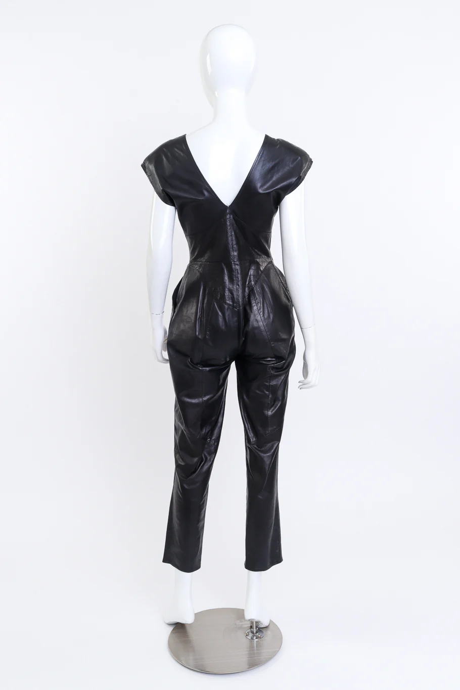 Croc Embossed Leather Jumpsuit - Image 4