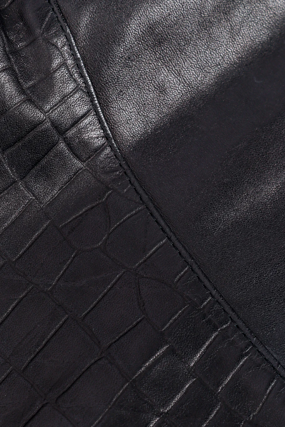 Croc Embossed Leather Jumpsuit - Image 7