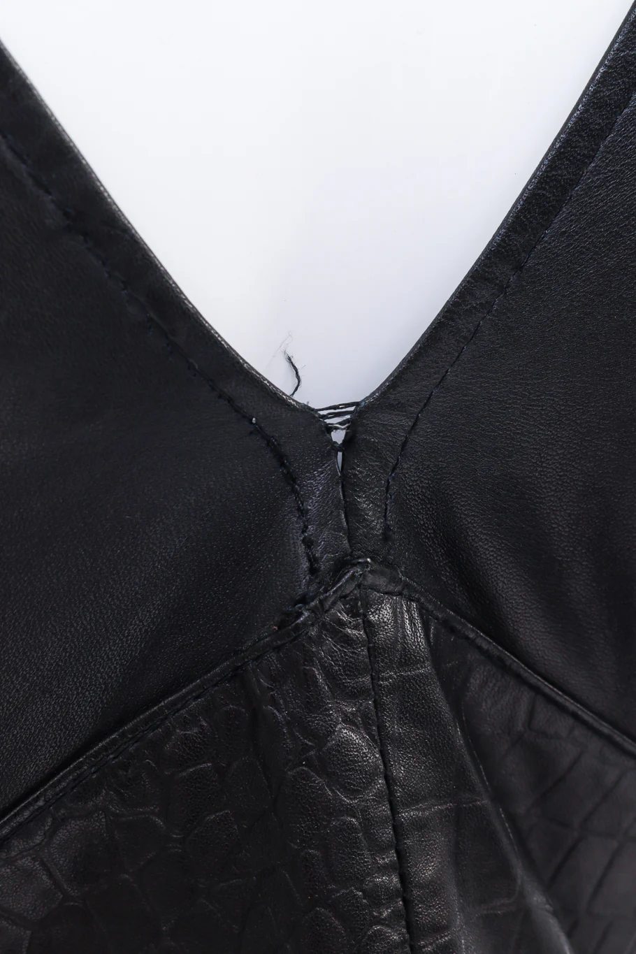 Croc Embossed Leather Jumpsuit - Image 9