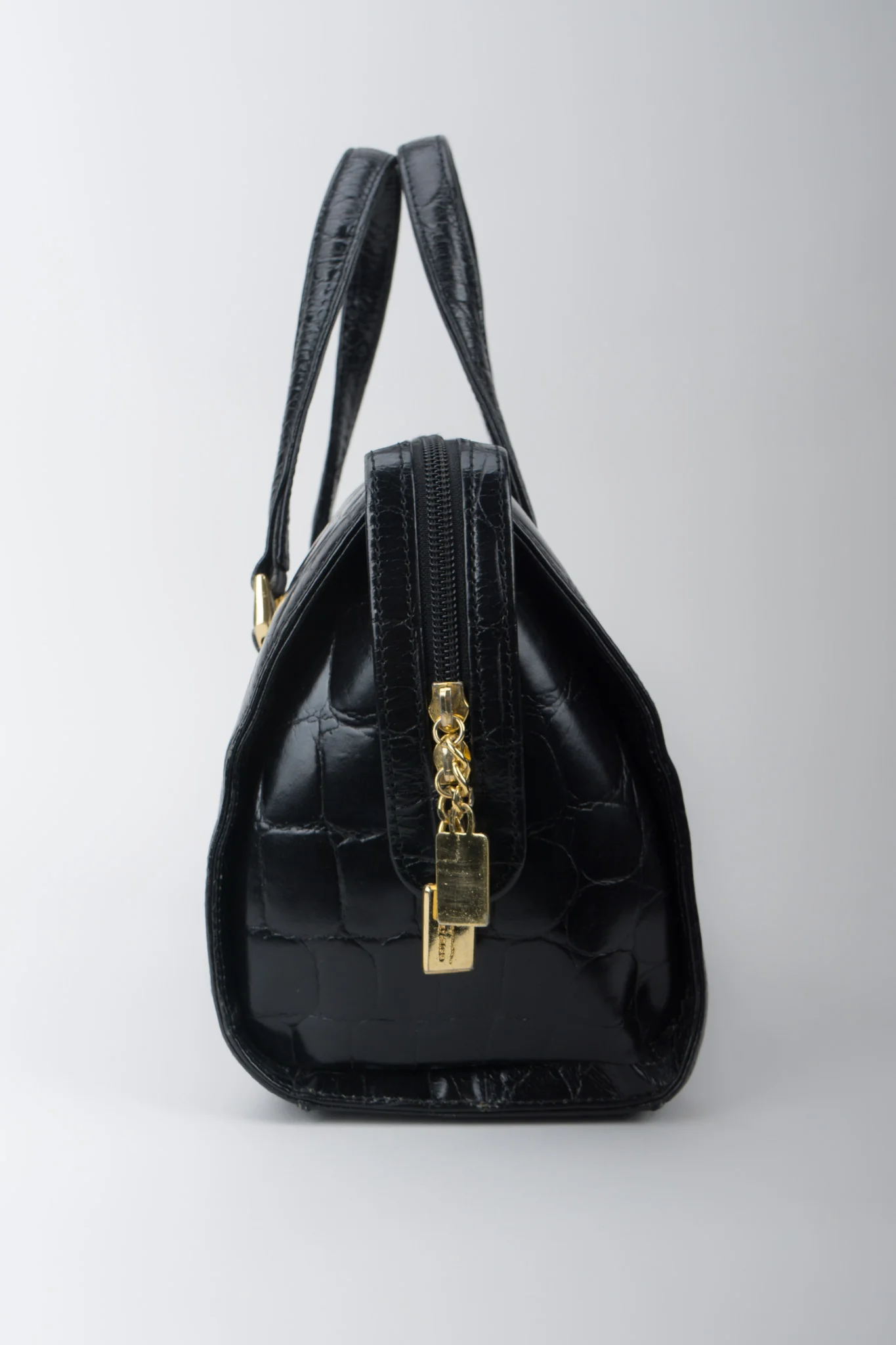 Croc Embossed Satchel - Image 4