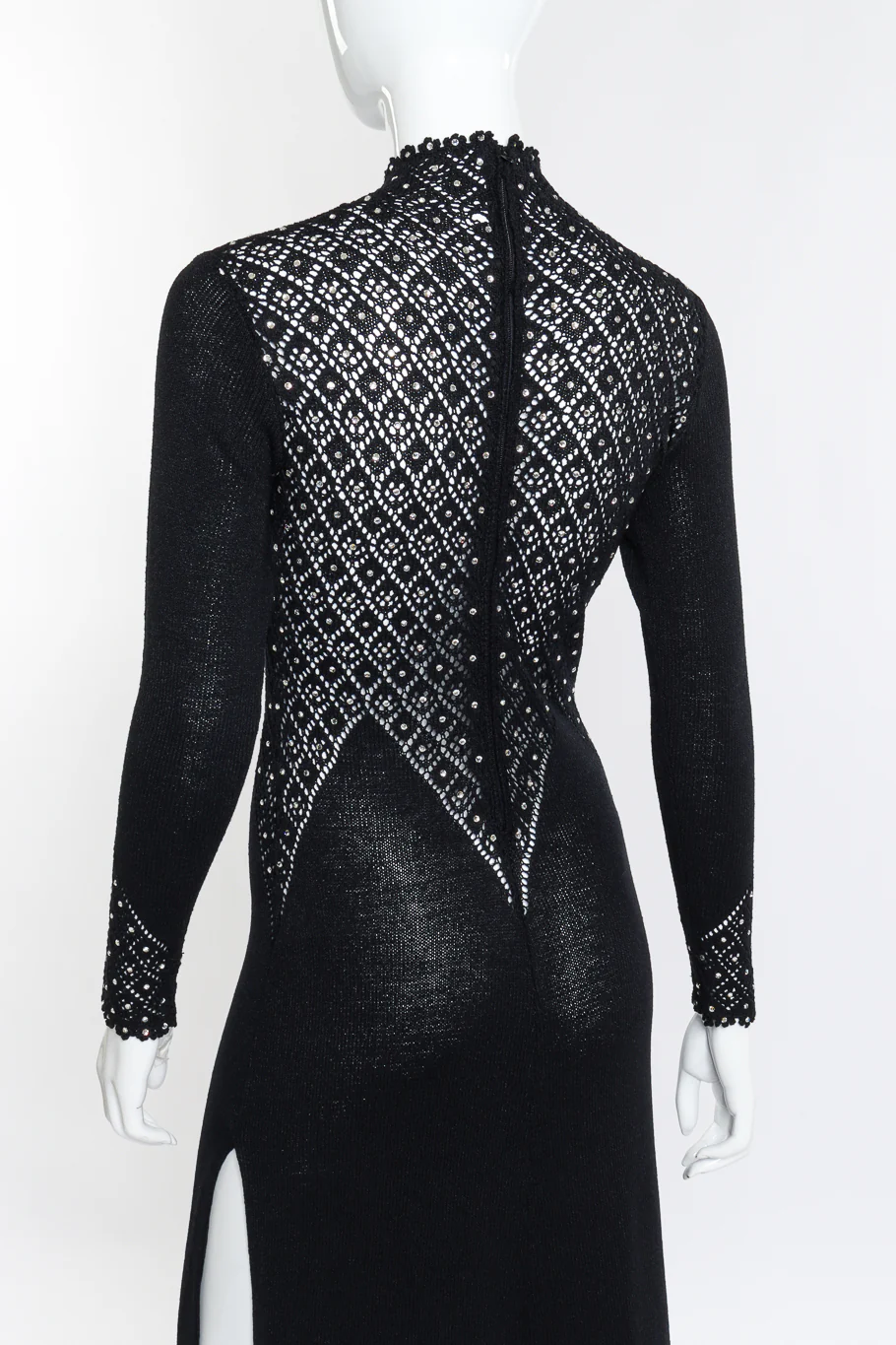 Crochet Crystal Knit Dress - Image 5