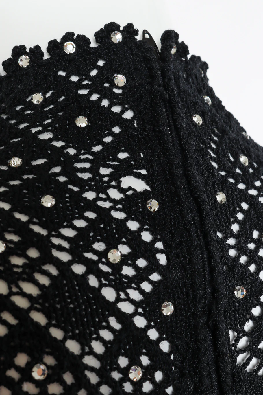 Crochet Crystal Knit Dress - Image 6