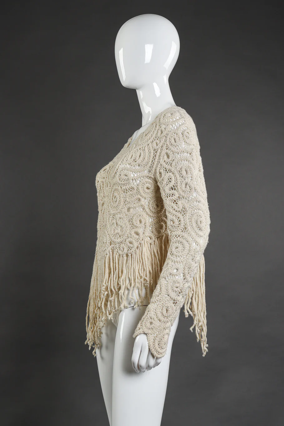 Crochet Fringe Sweater - Image 2