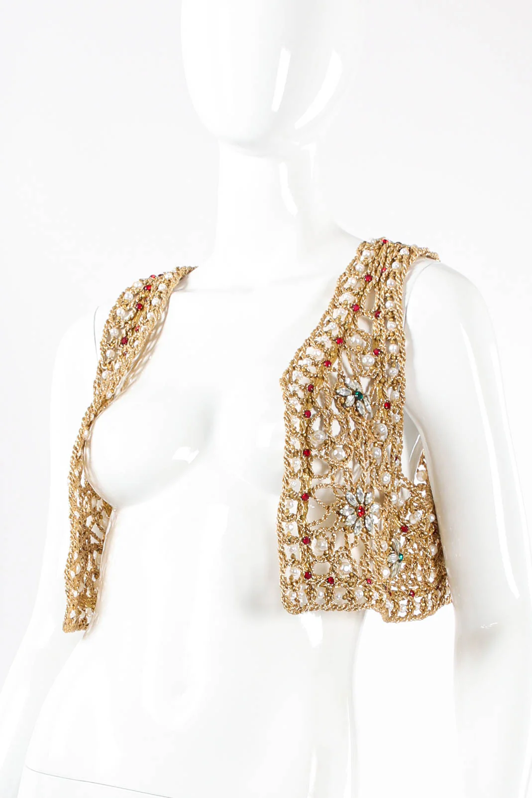 Jeweled Crochet Rope Vest - Image 5