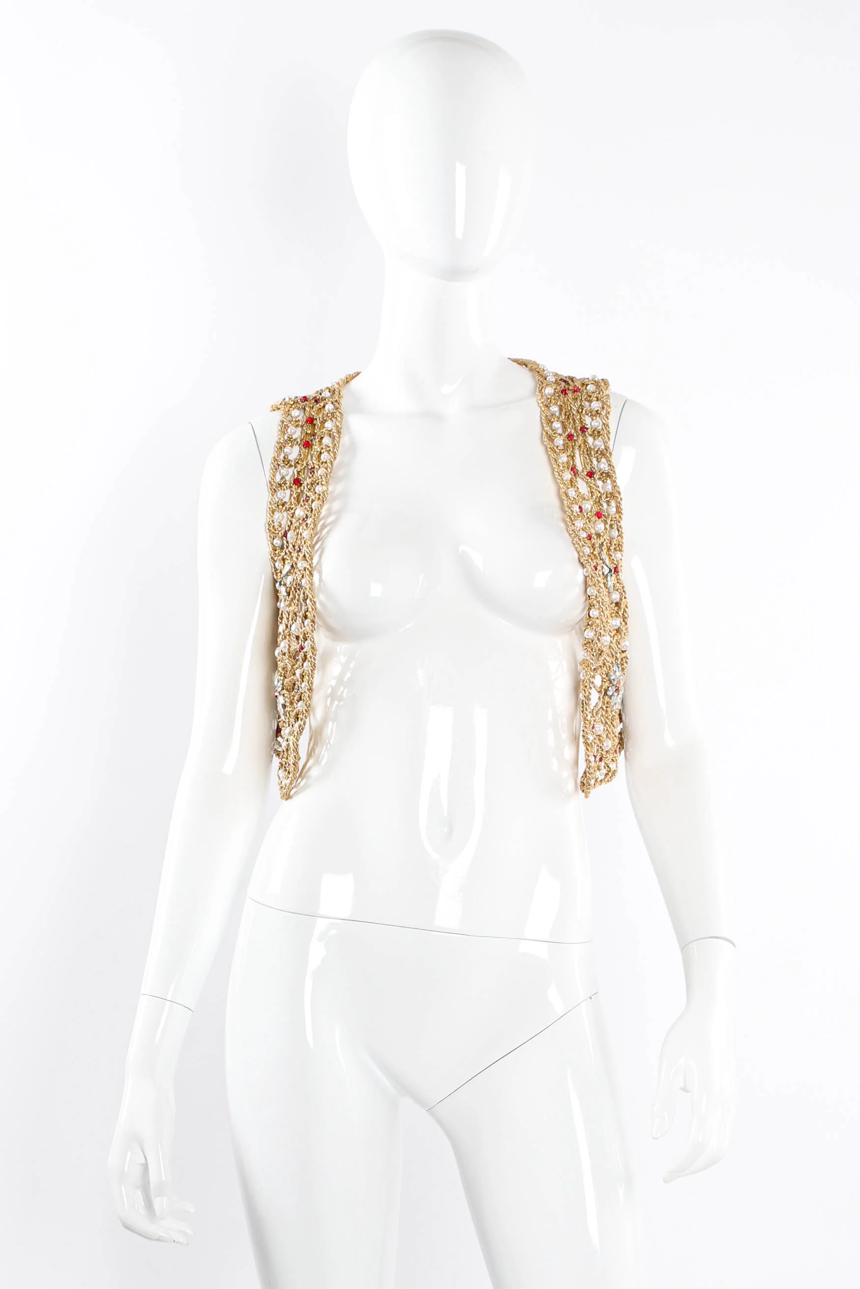 Jeweled Crochet Rope Vest - Image 6