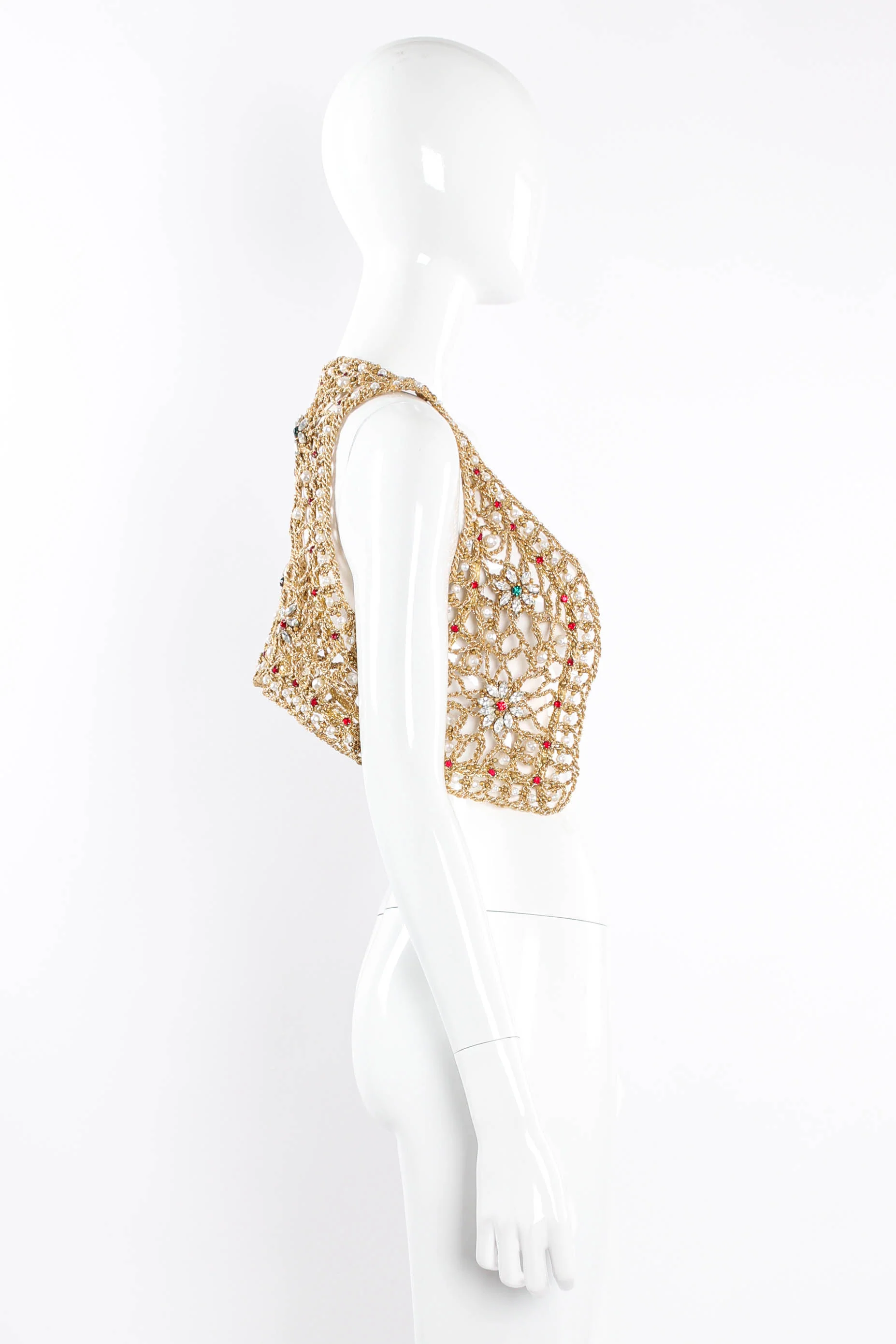 Jeweled Crochet Rope Vest - Image 7