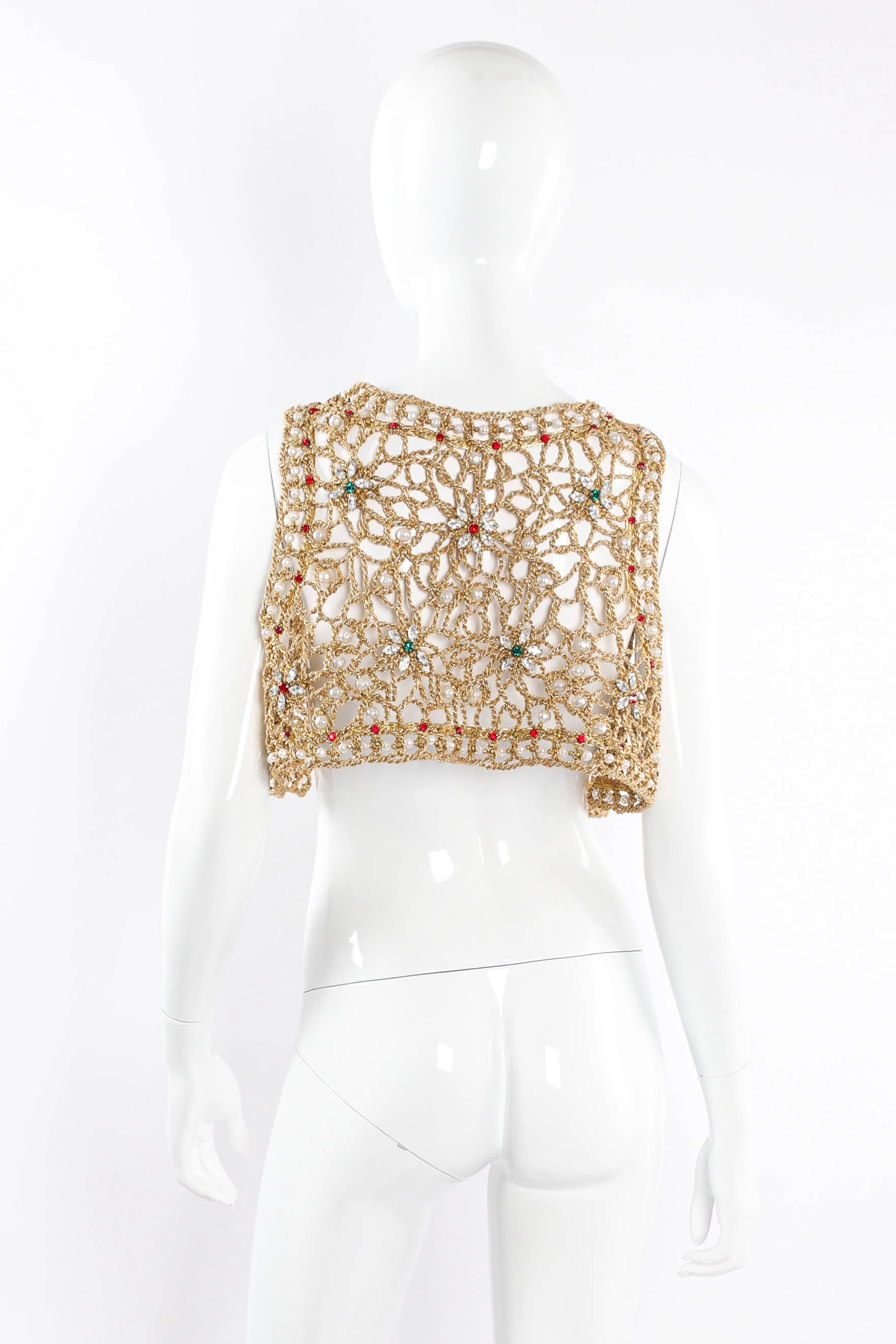 Jeweled Crochet Rope Vest - Image 8
