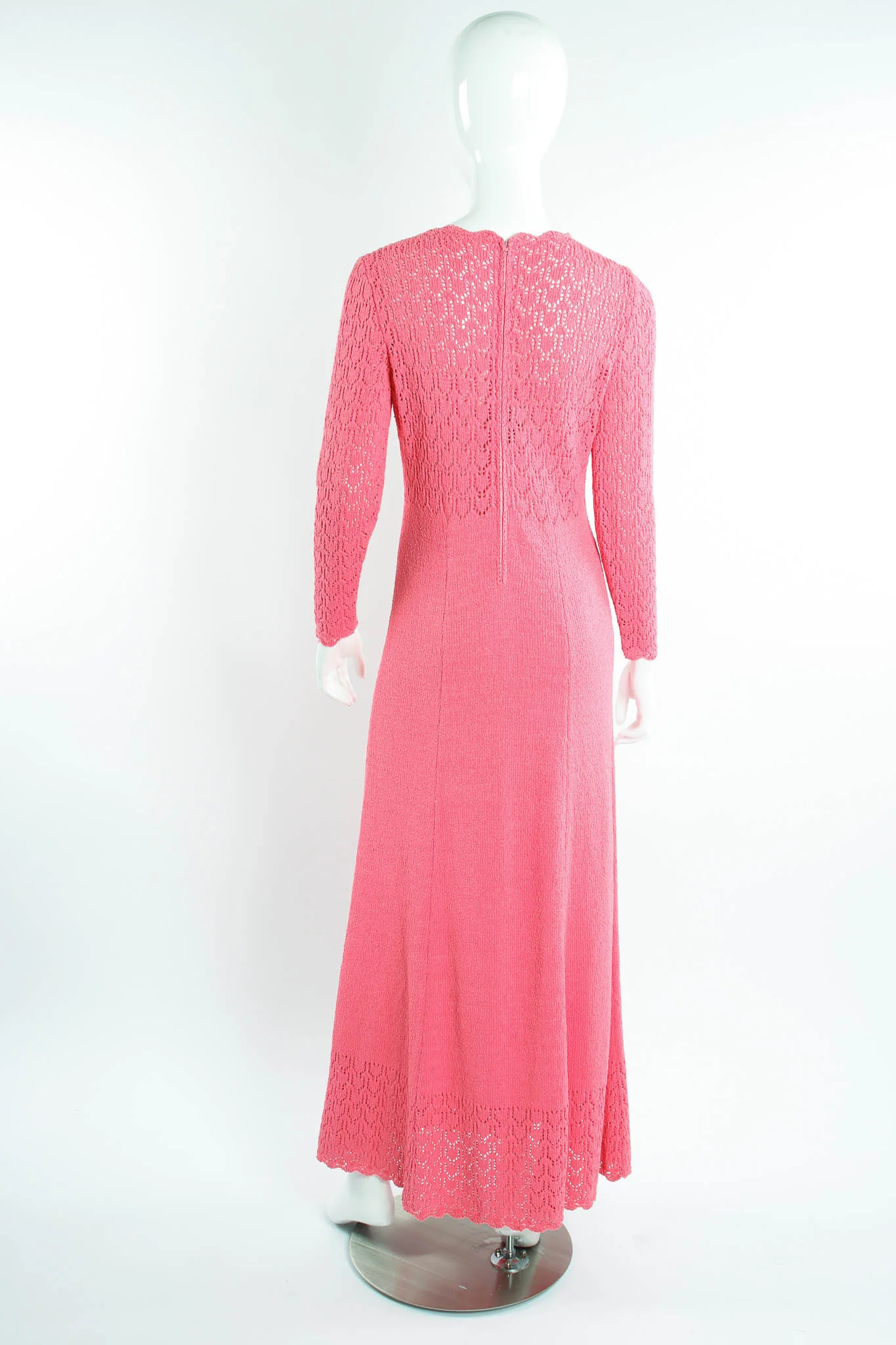 Scalloped Crochet Knit Maxi Dress - Image 5
