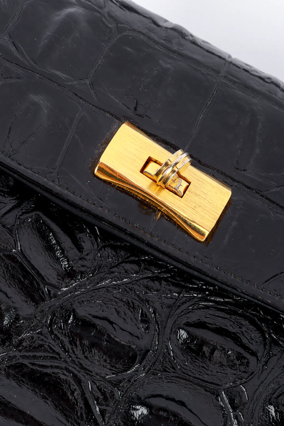 Crocodile Accordion Handbag - Image 6