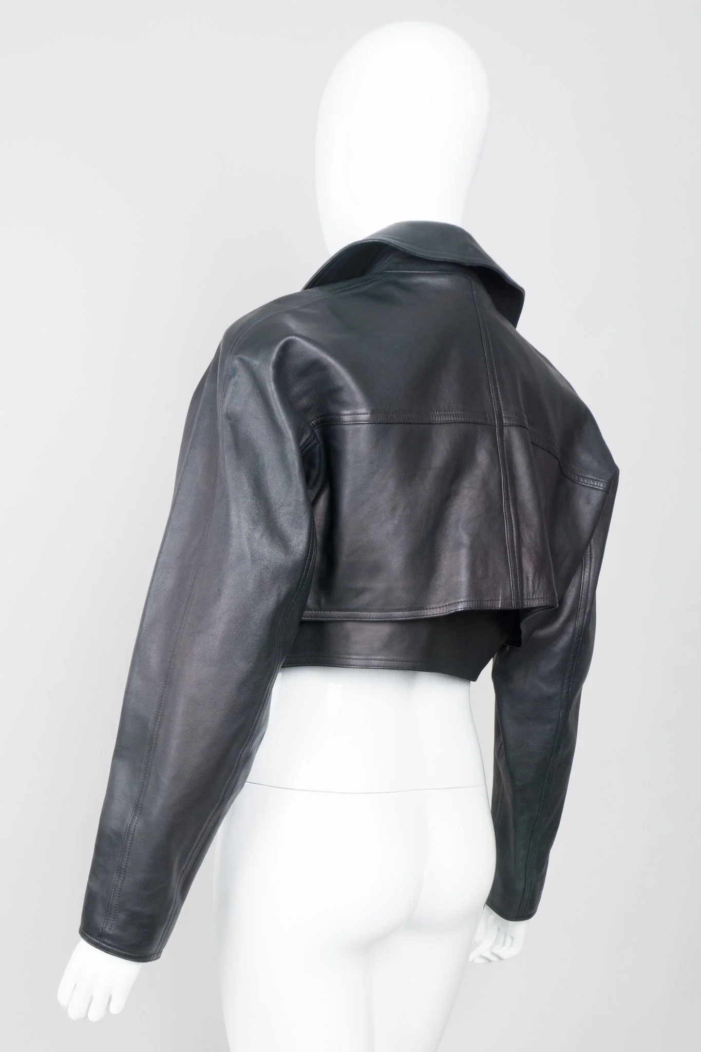 Cropped Biker Jacket - Image 4